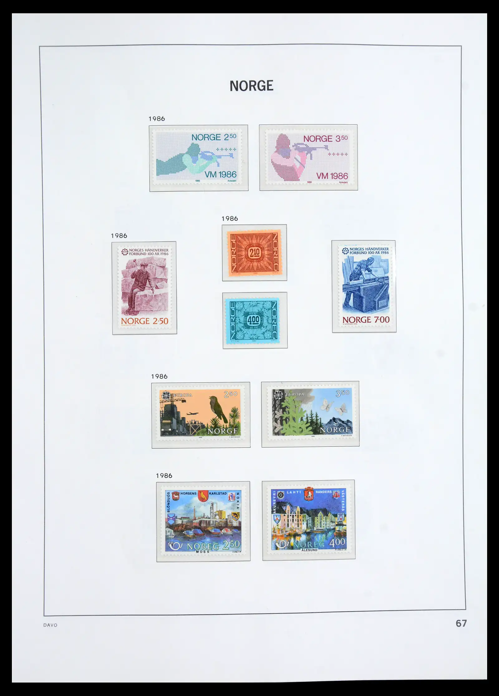 41062 0055 - Stamp collection 41062 Norway complete 1950-1009.