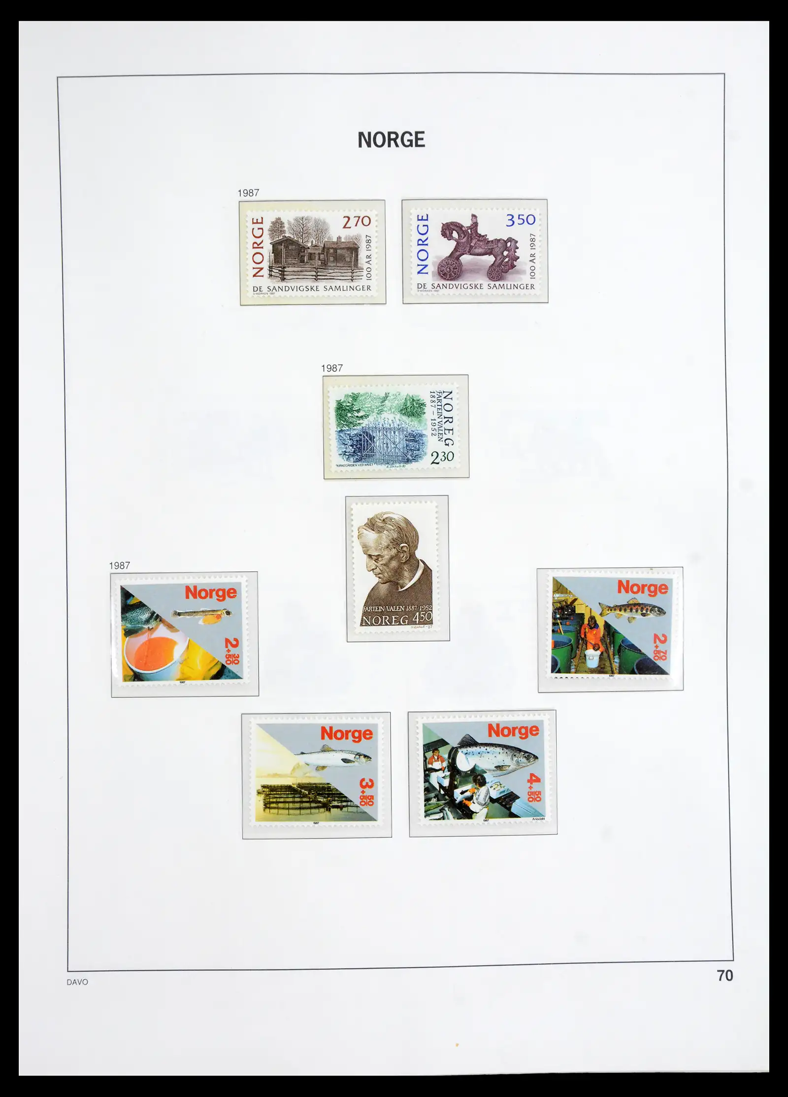 41062 0060 - Stamp collection 41062 Norway complete 1950-1009.