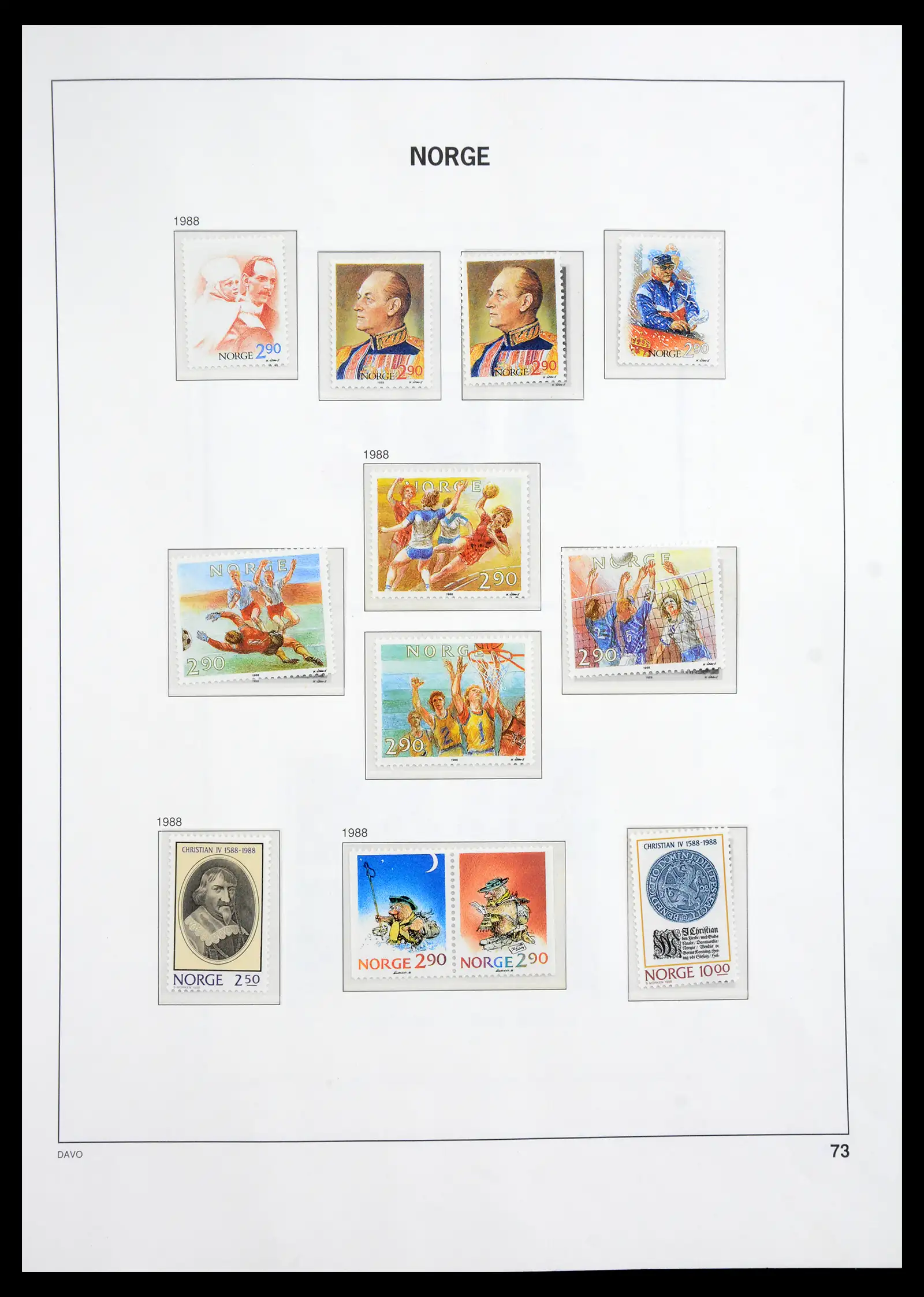 41062 0063 - Stamp collection 41062 Norway complete 1950-1009.