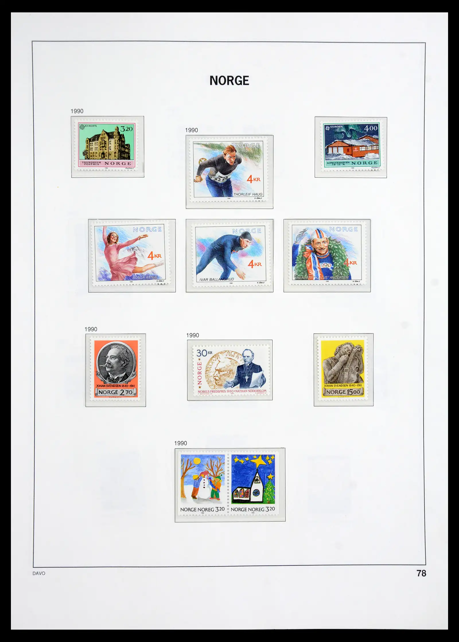 41062 0071 - Stamp collection 41062 Norway complete 1950-1009.