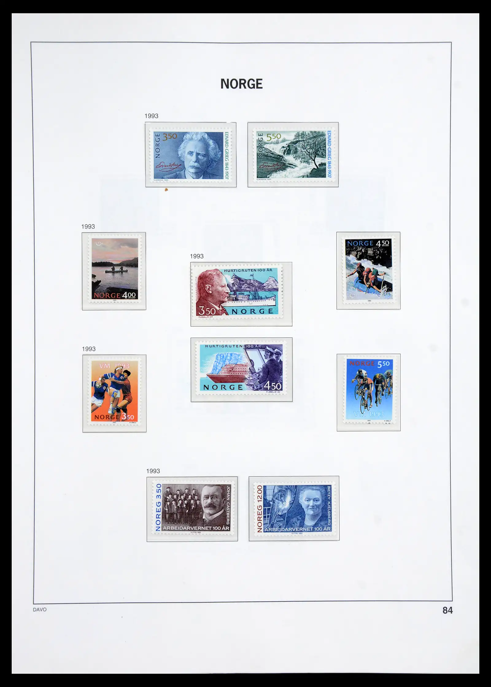 41062 0080 - Stamp collection 41062 Norway complete 1950-1009.
