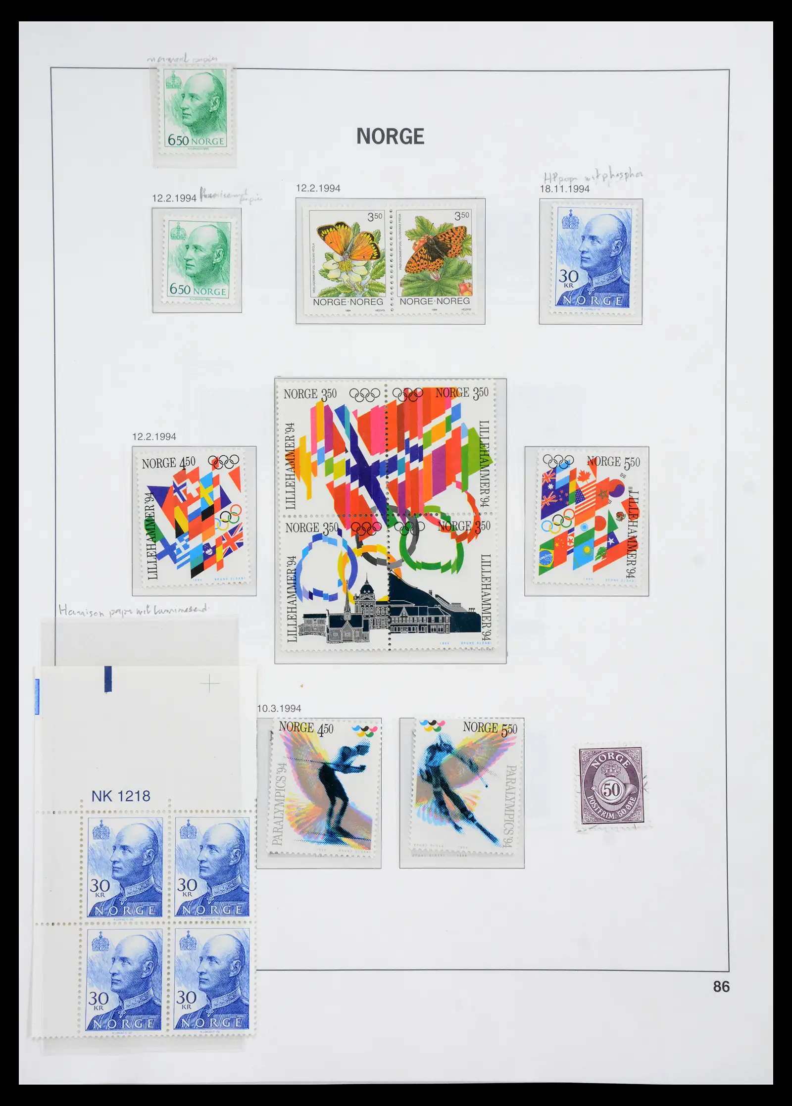 41062 0082 - Stamp collection 41062 Norway complete 1950-1009.