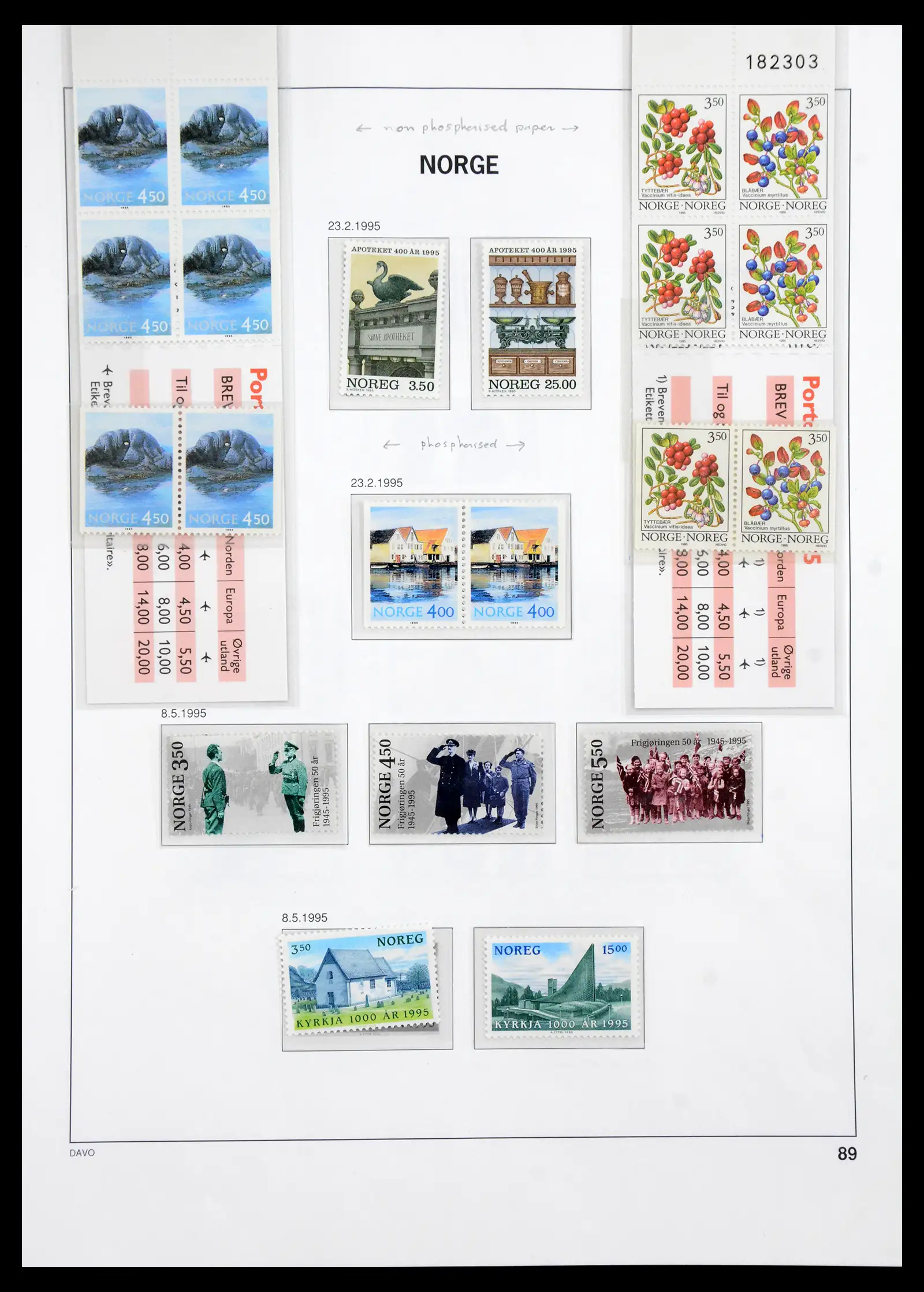 41062 0086 - Stamp collection 41062 Norway complete 1950-1009.