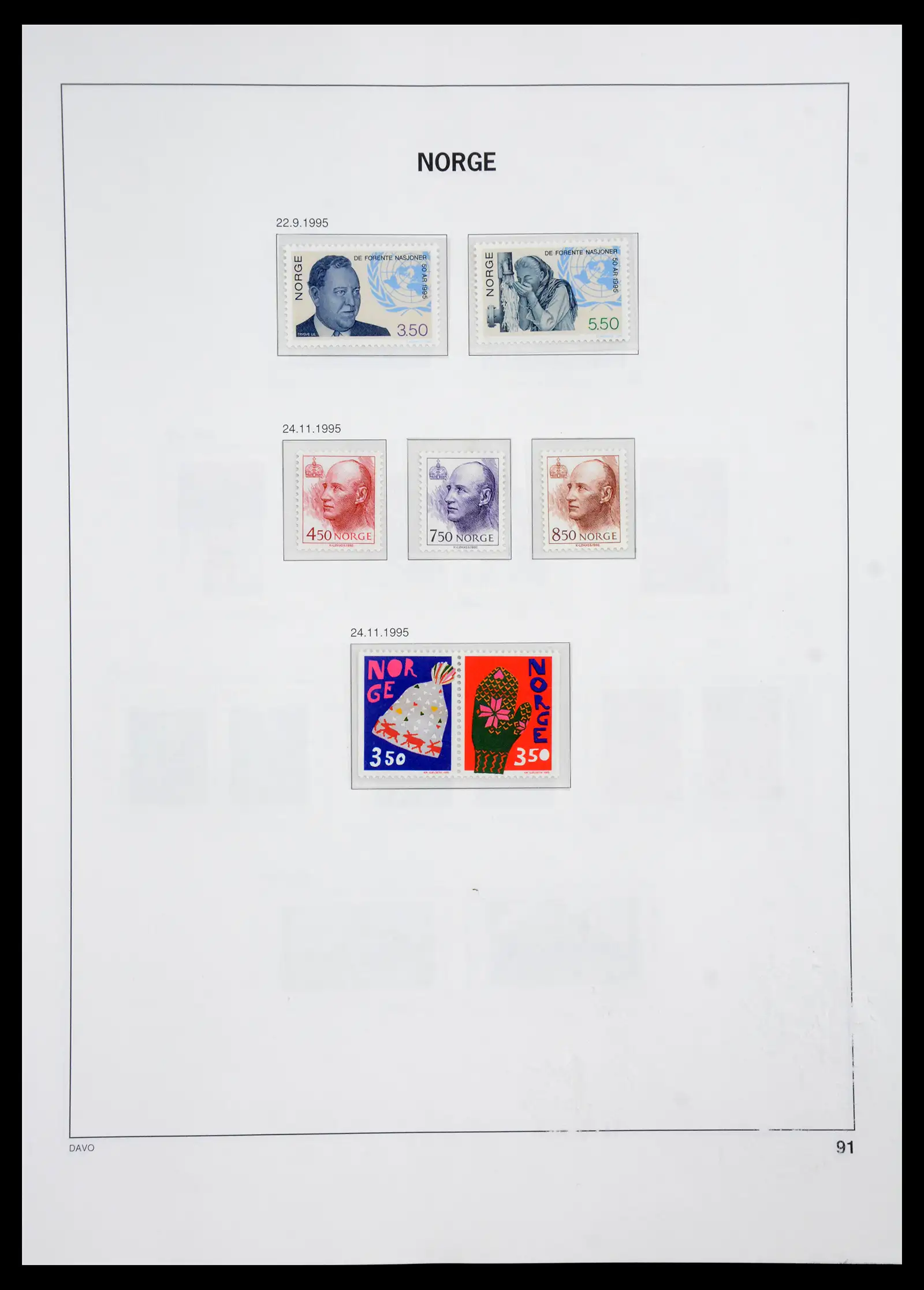 41062 0089 - Stamp collection 41062 Norway complete 1950-1009.