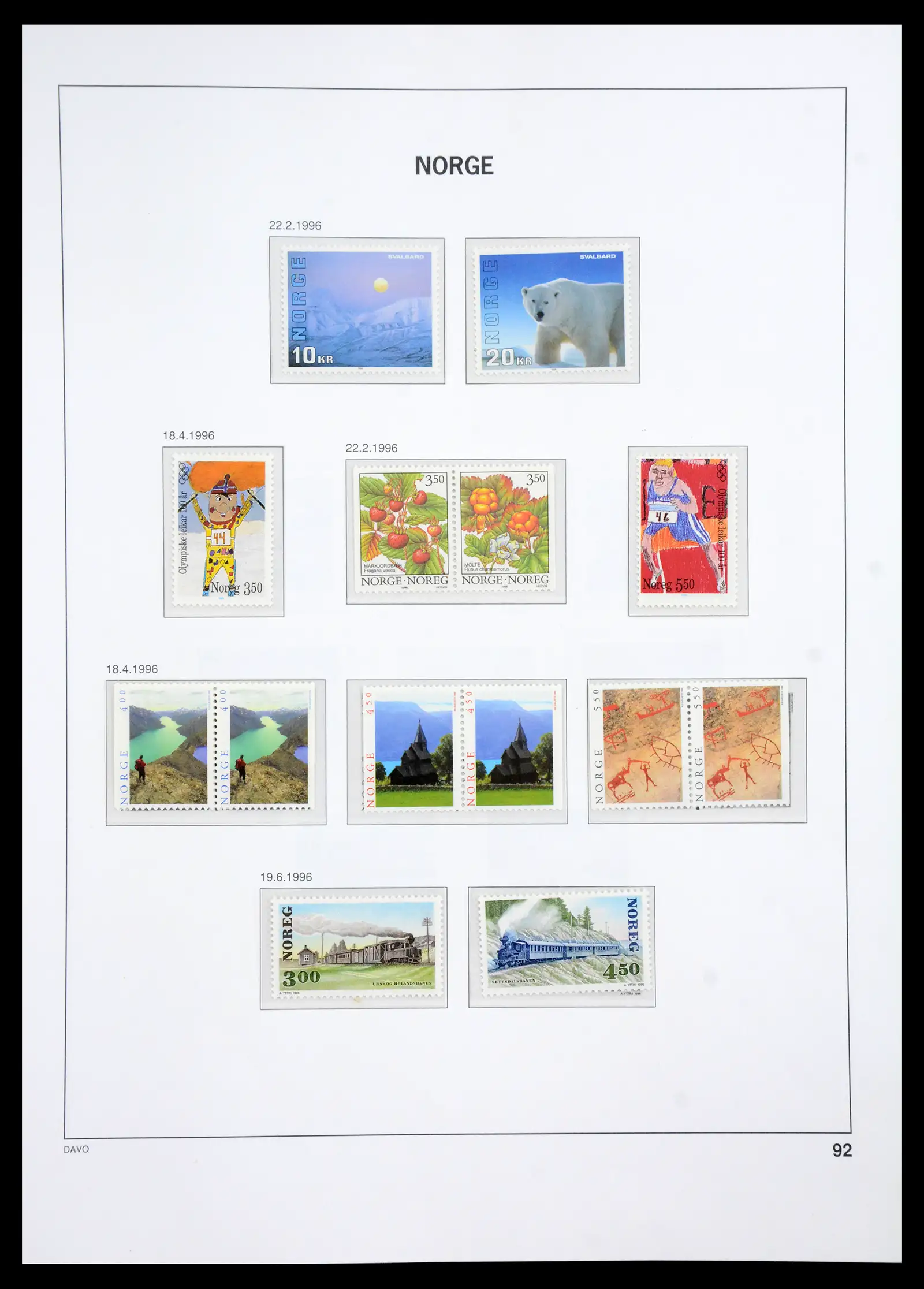 41062 0090 - Stamp collection 41062 Norway complete 1950-1009.