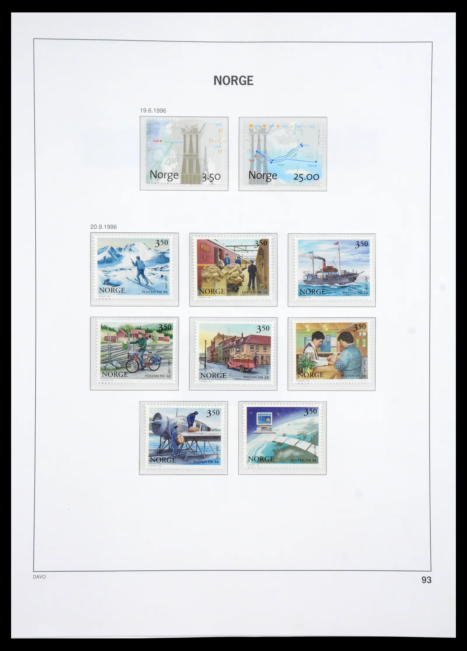 41062 0091 - Stamp collection 41062 Norway complete 1950-1009.