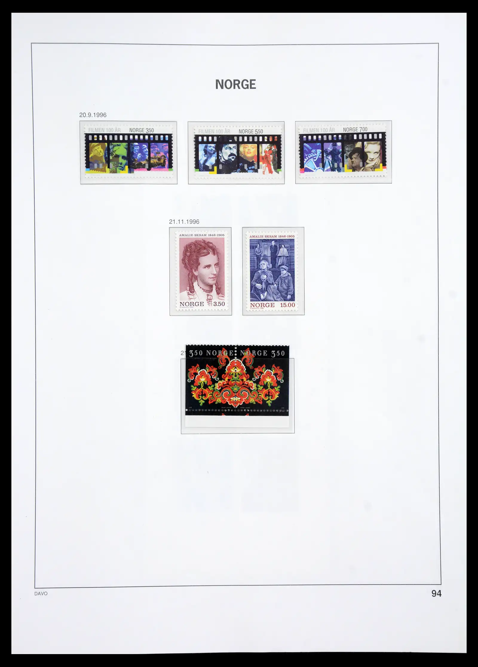 41062 0092 - Stamp collection 41062 Norway complete 1950-1009.