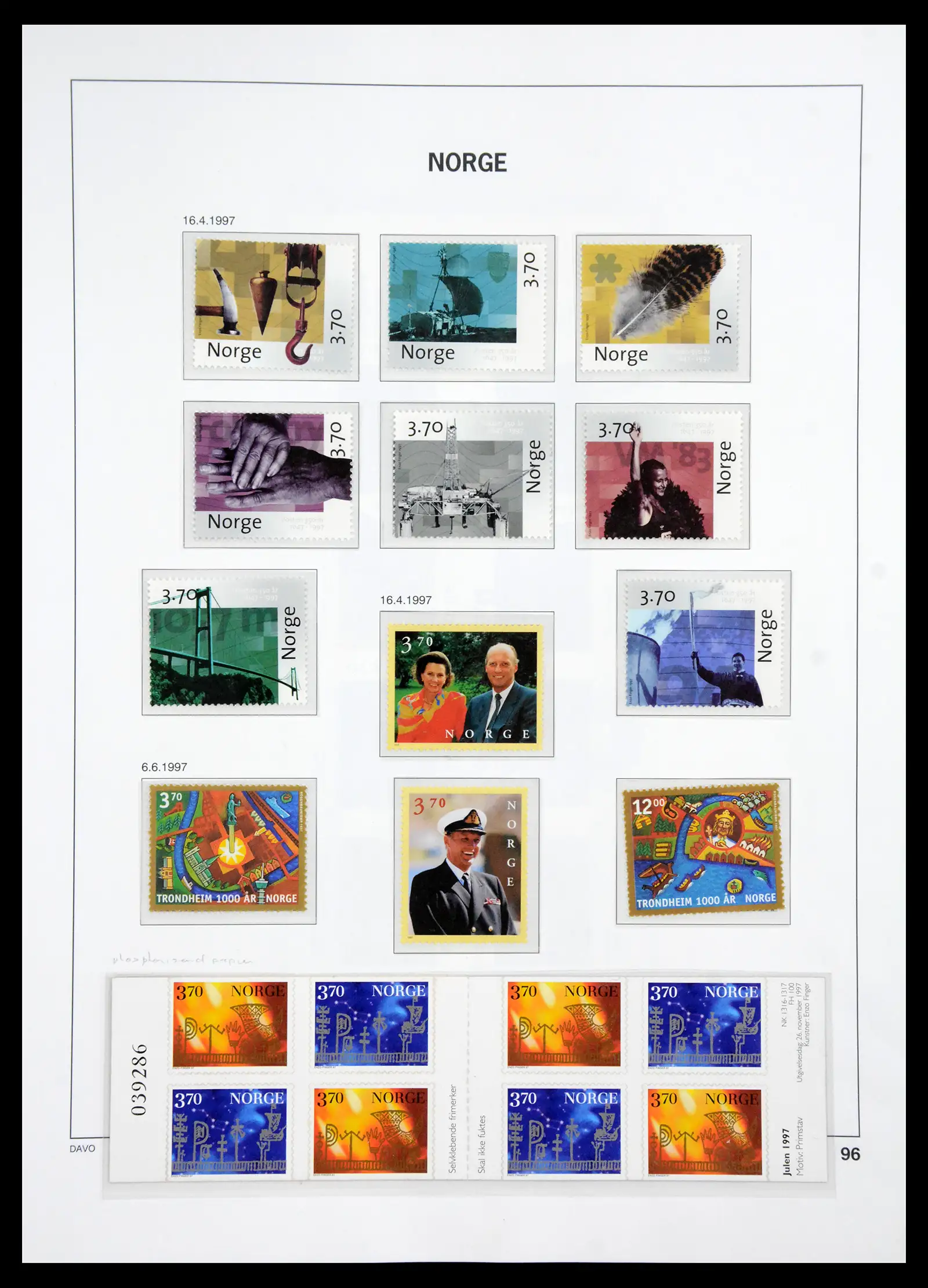 41062 0095 - Stamp collection 41062 Norway complete 1950-1009.