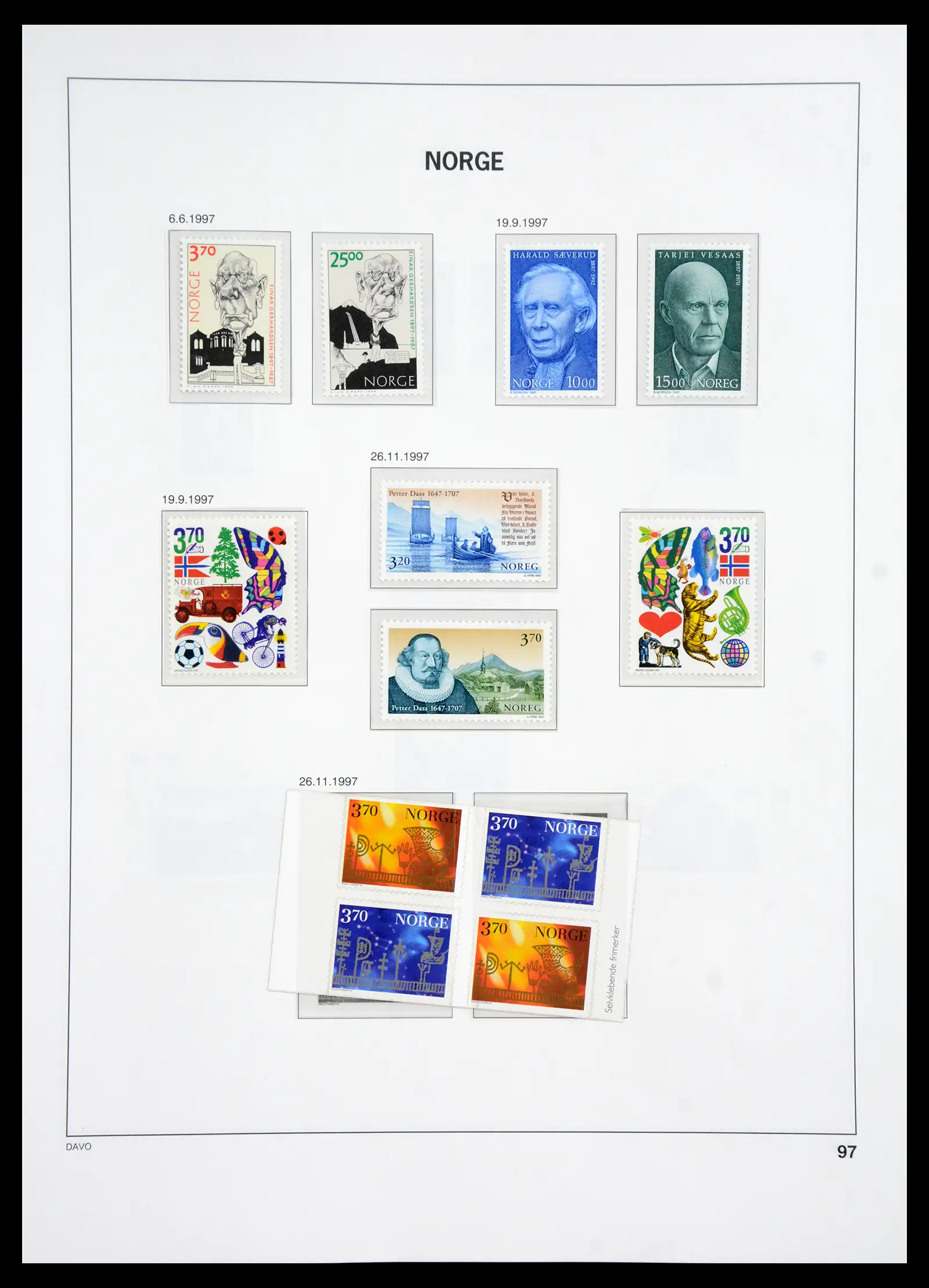 41062 0097 - Stamp collection 41062 Norway complete 1950-1009.