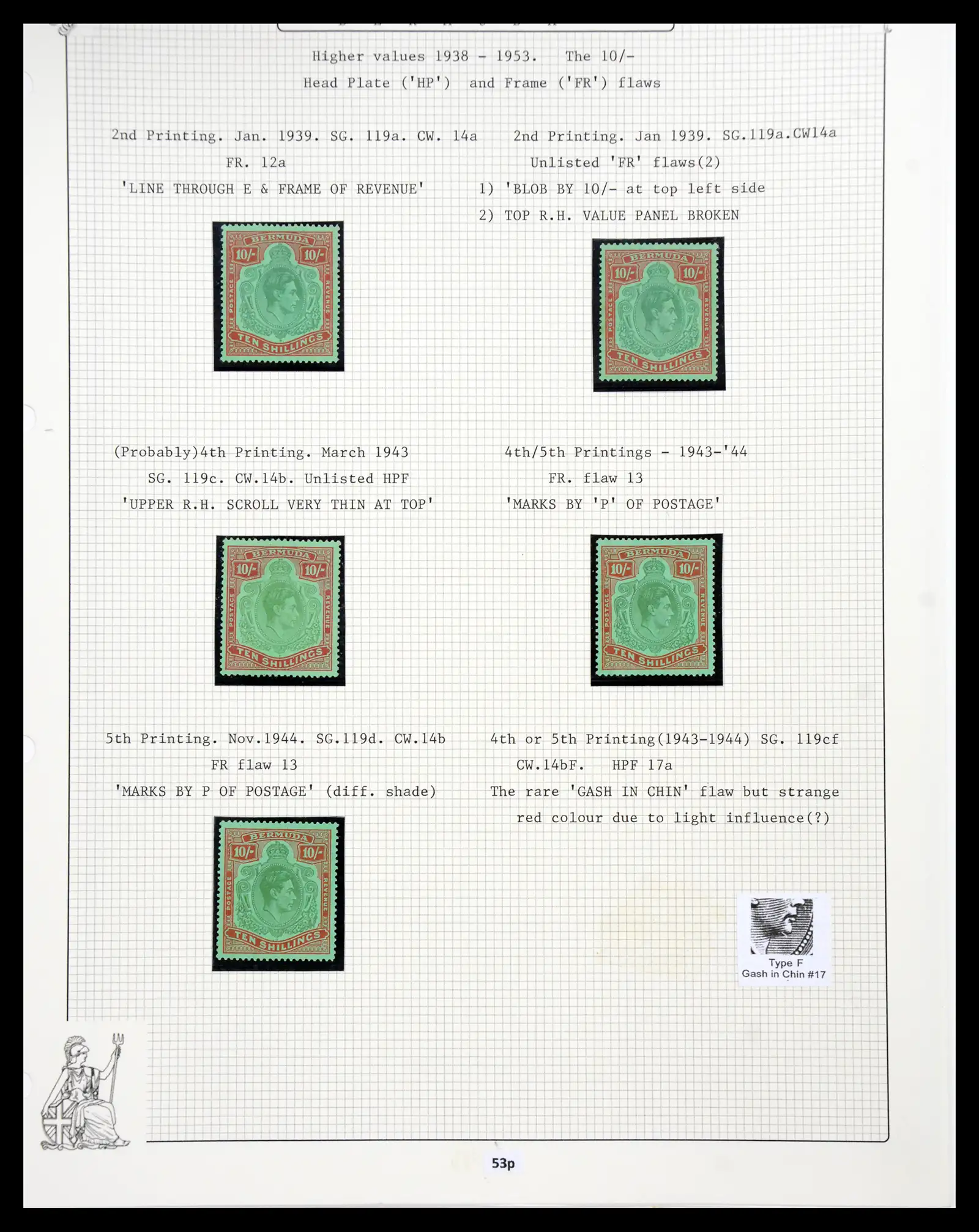 41065 0021 - Postzegelverzameling 41065 Bermuda supercollectie hoge waarden 1938-1953.