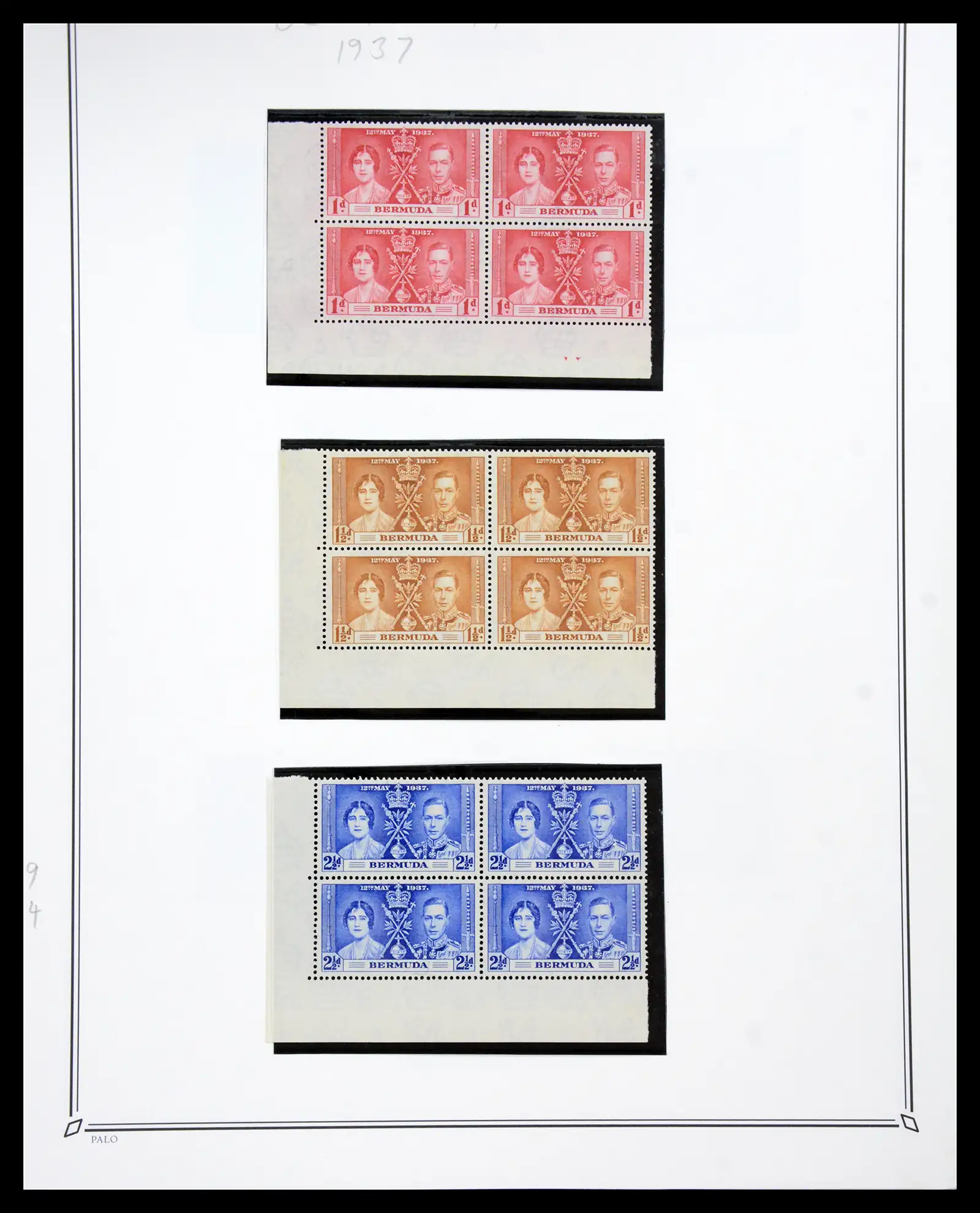 41065 0029 - Postzegelverzameling 41065 Bermuda supercollectie hoge waarden 1938-1953.