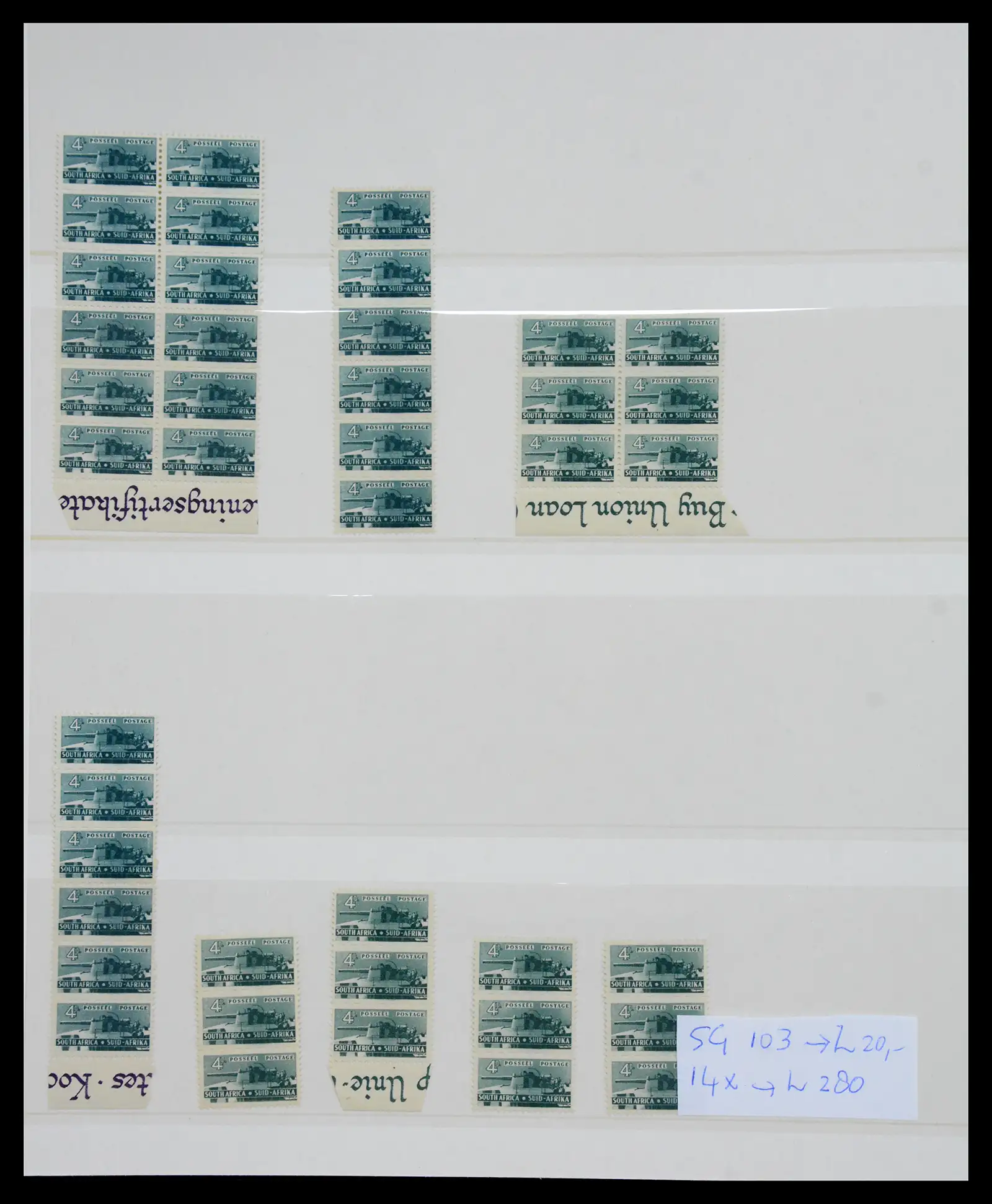 41067 0024 - Postzegelverzameling 41067 Zuid Afrika 1941-1946.