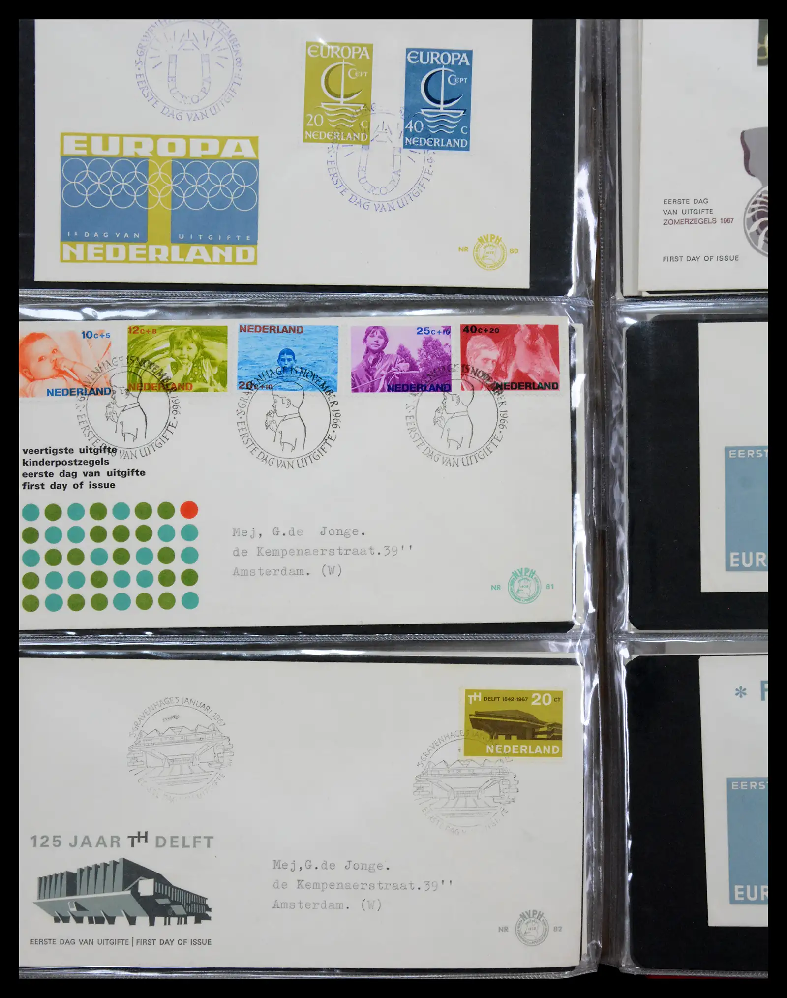 41069 0029 - Stamp collection 41069 Netherlands first day covers complete 1950-2018!