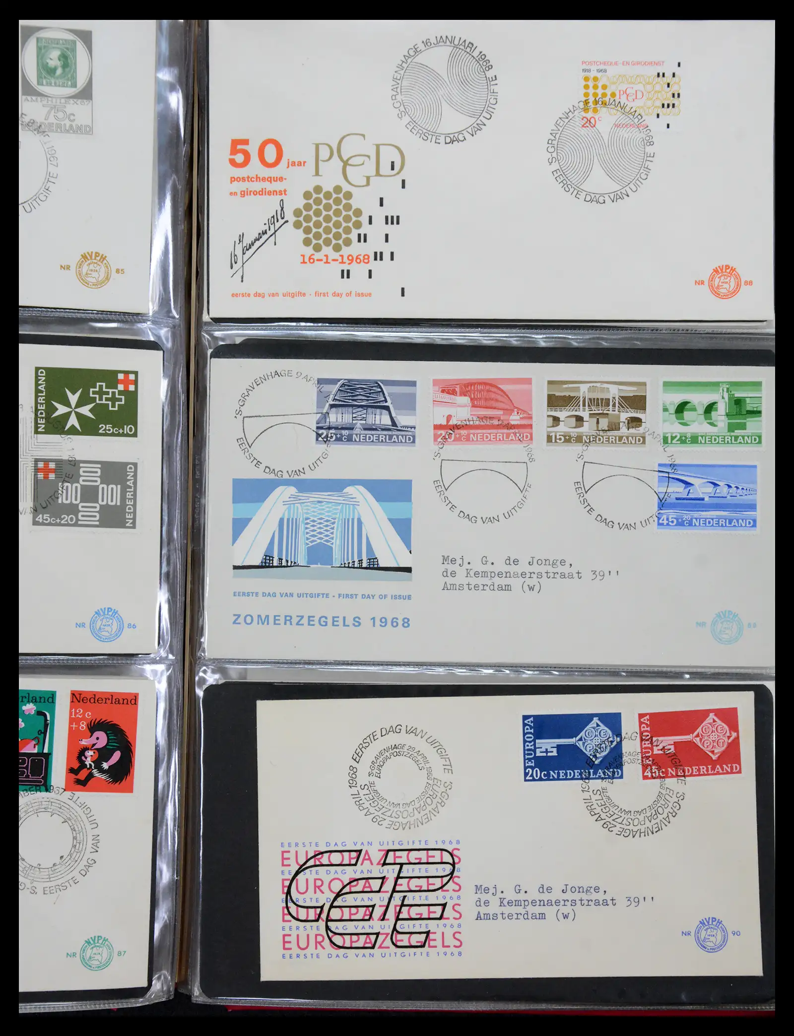 41069 0032 - Stamp collection 41069 Netherlands first day covers complete 1950-2018!