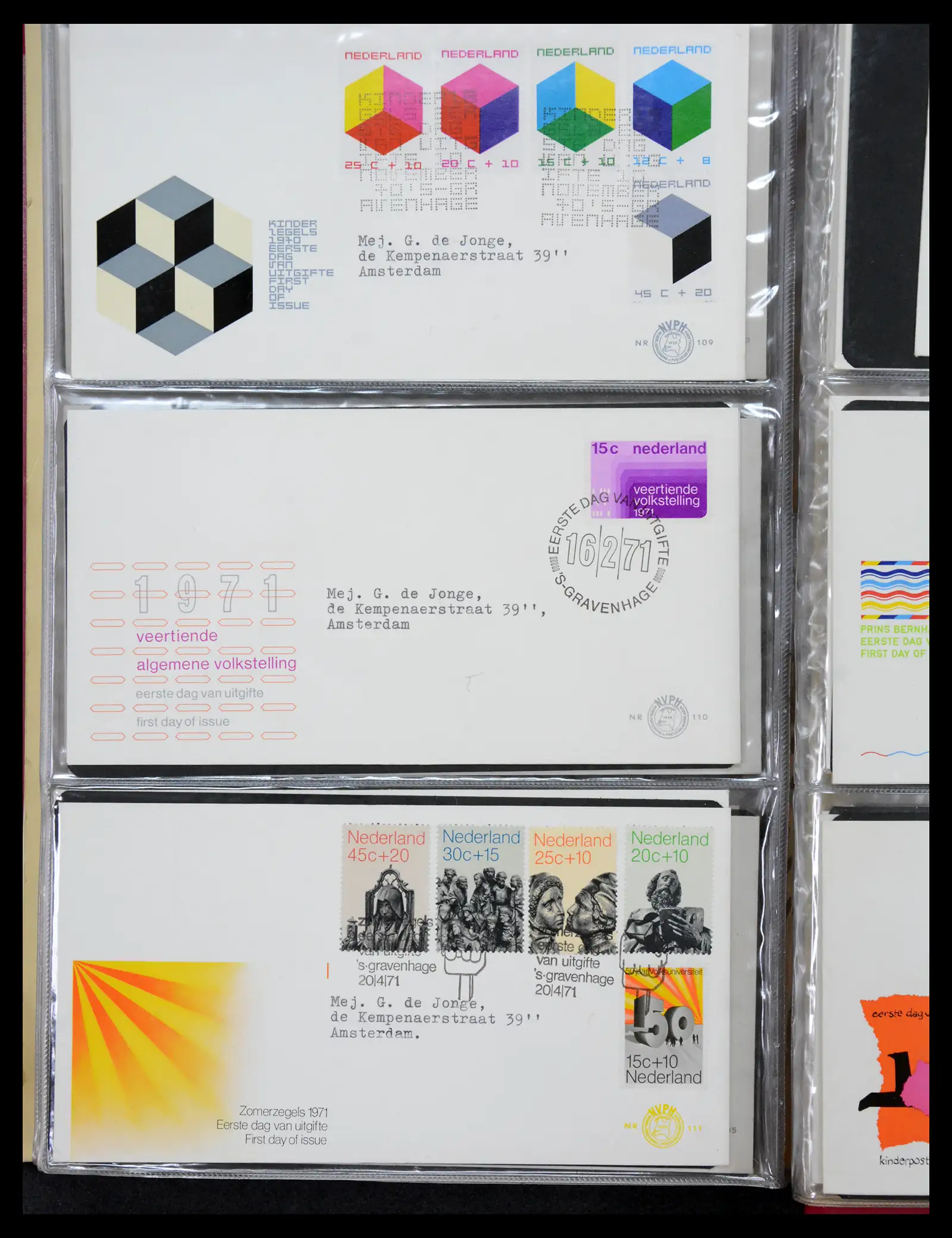41069 0039 - Stamp collection 41069 Netherlands first day covers complete 1950-2018!