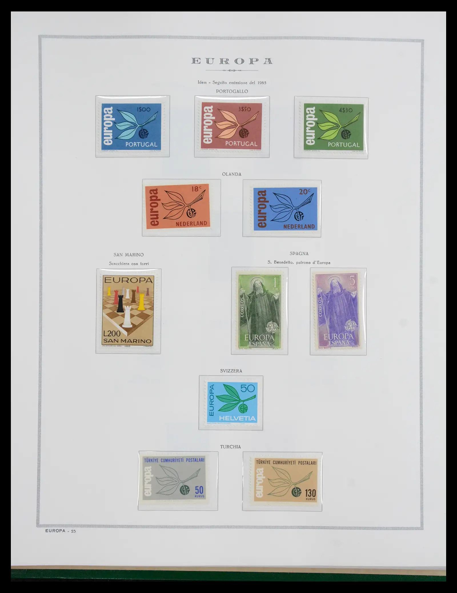 41076 0023 - Postzegelverzameling 41076 Europa Cept 1956-1975.