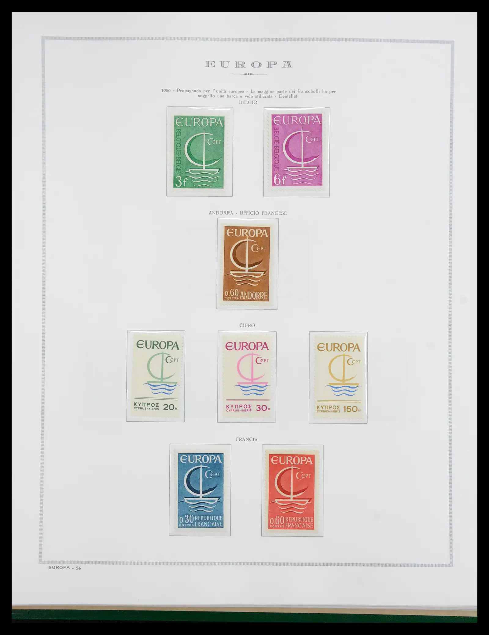 41076 0024 - Postzegelverzameling 41076 Europa Cept 1956-1975.