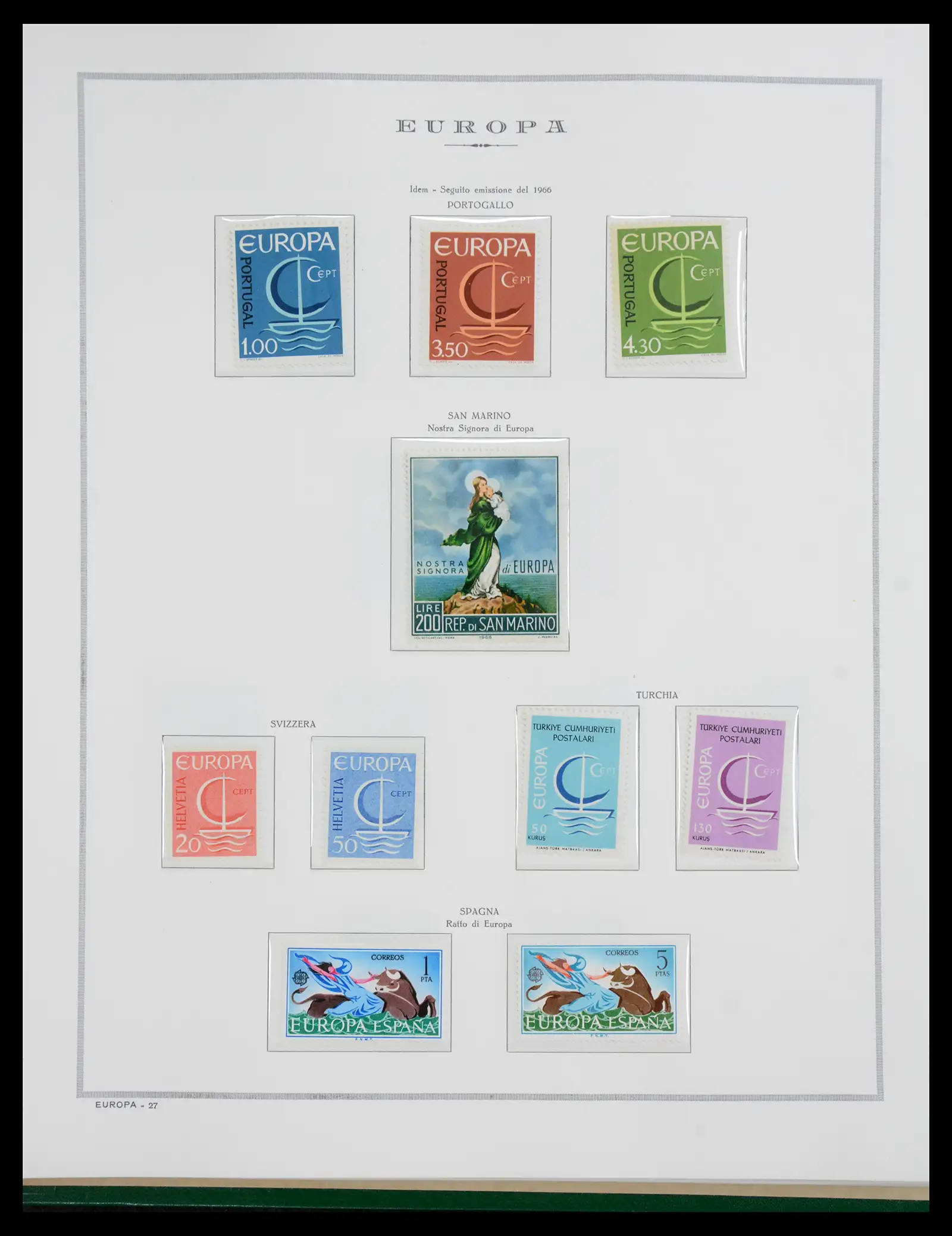 41076 0027 - Postzegelverzameling 41076 Europa Cept 1956-1975.