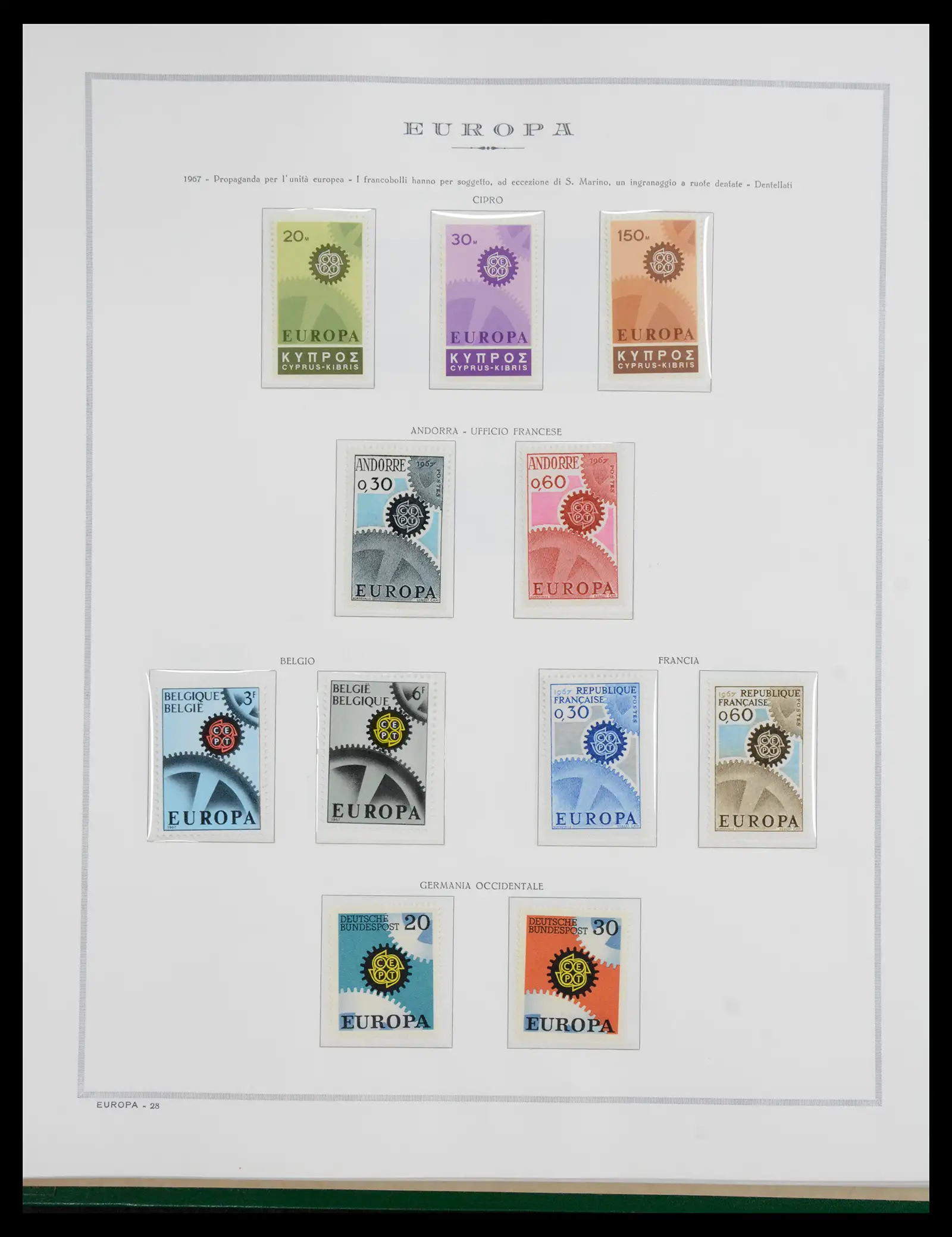 41076 0028 - Postzegelverzameling 41076 Europa Cept 1956-1975.