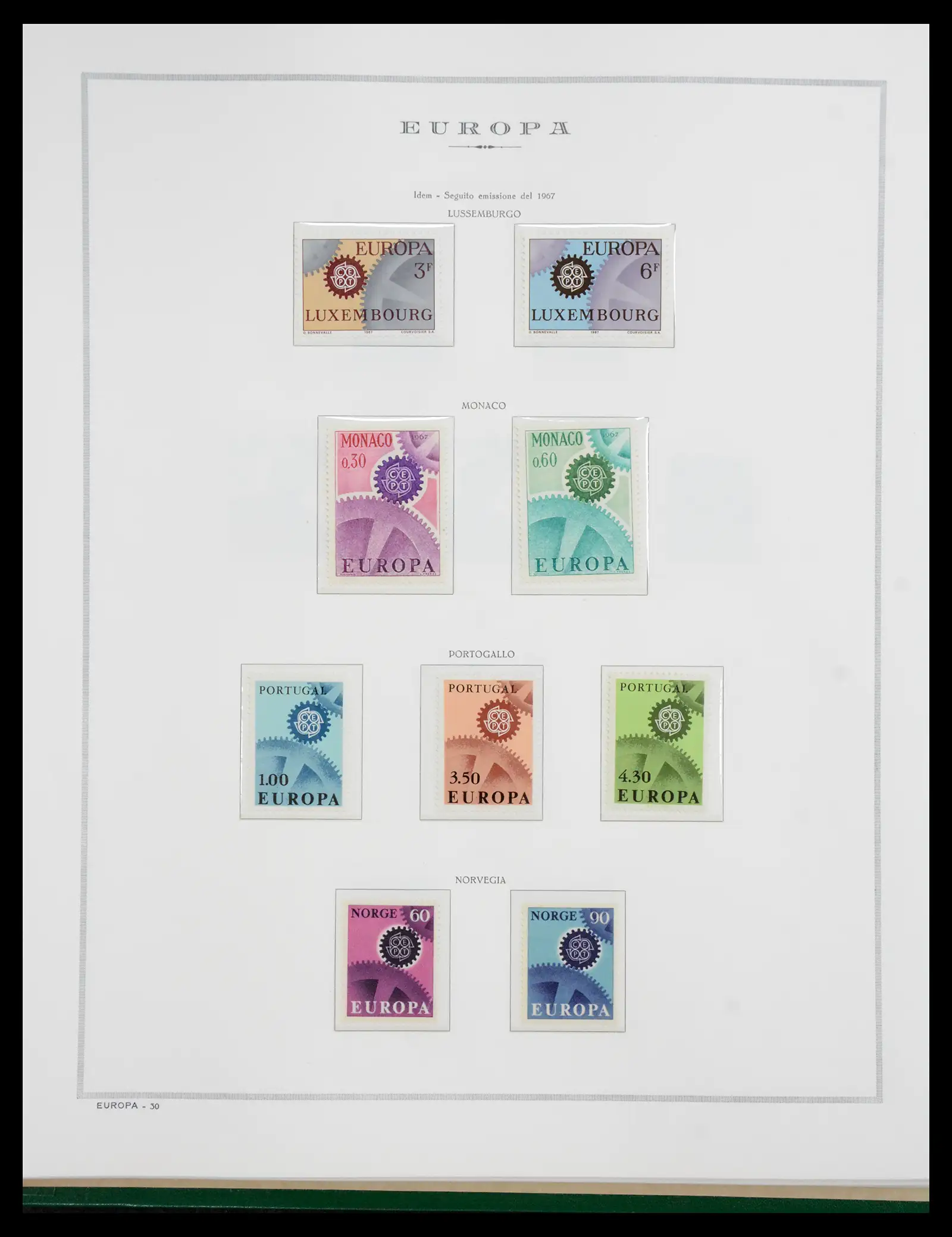41076 0030 - Postzegelverzameling 41076 Europa Cept 1956-1975.