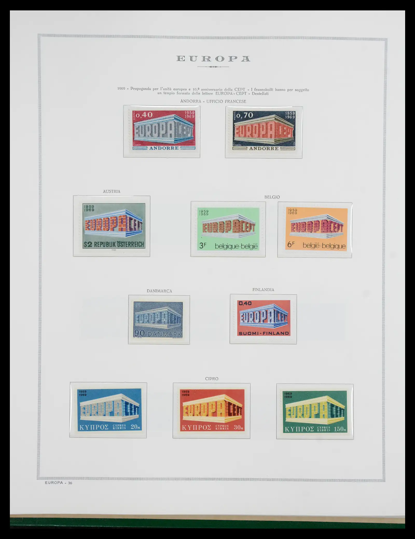 41076 0037 - Postzegelverzameling 41076 Europa Cept 1956-1975.
