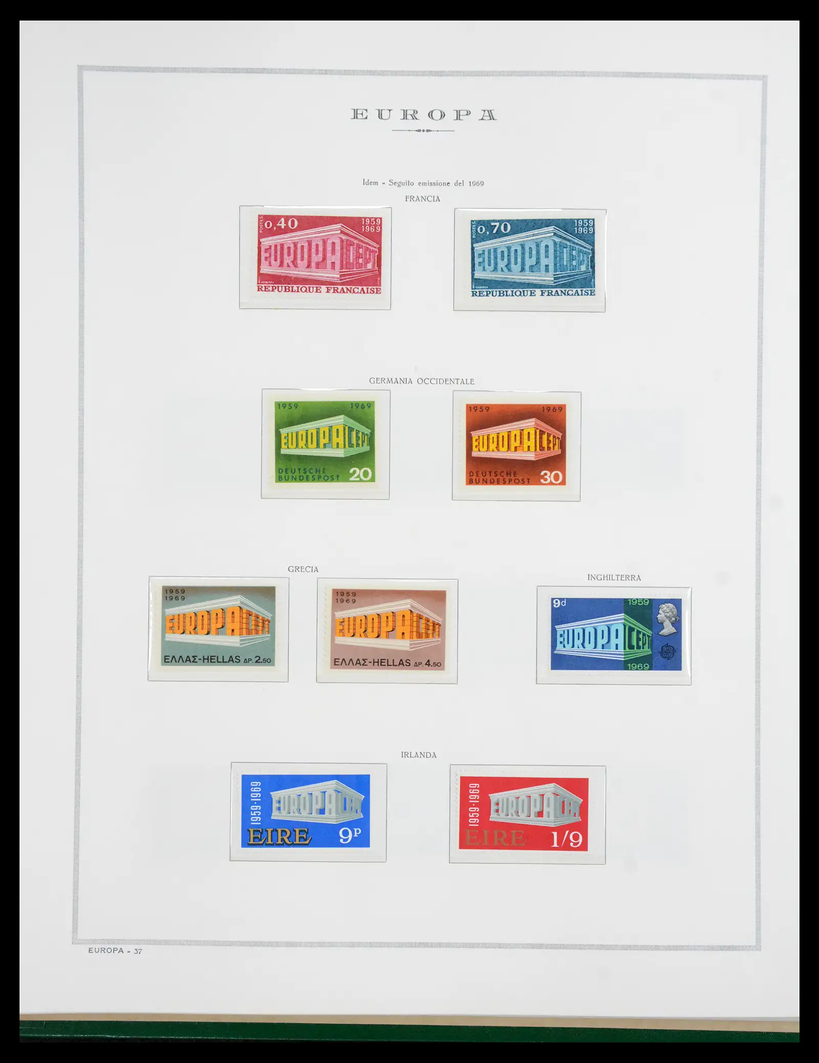 41076 0038 - Postzegelverzameling 41076 Europa Cept 1956-1975.