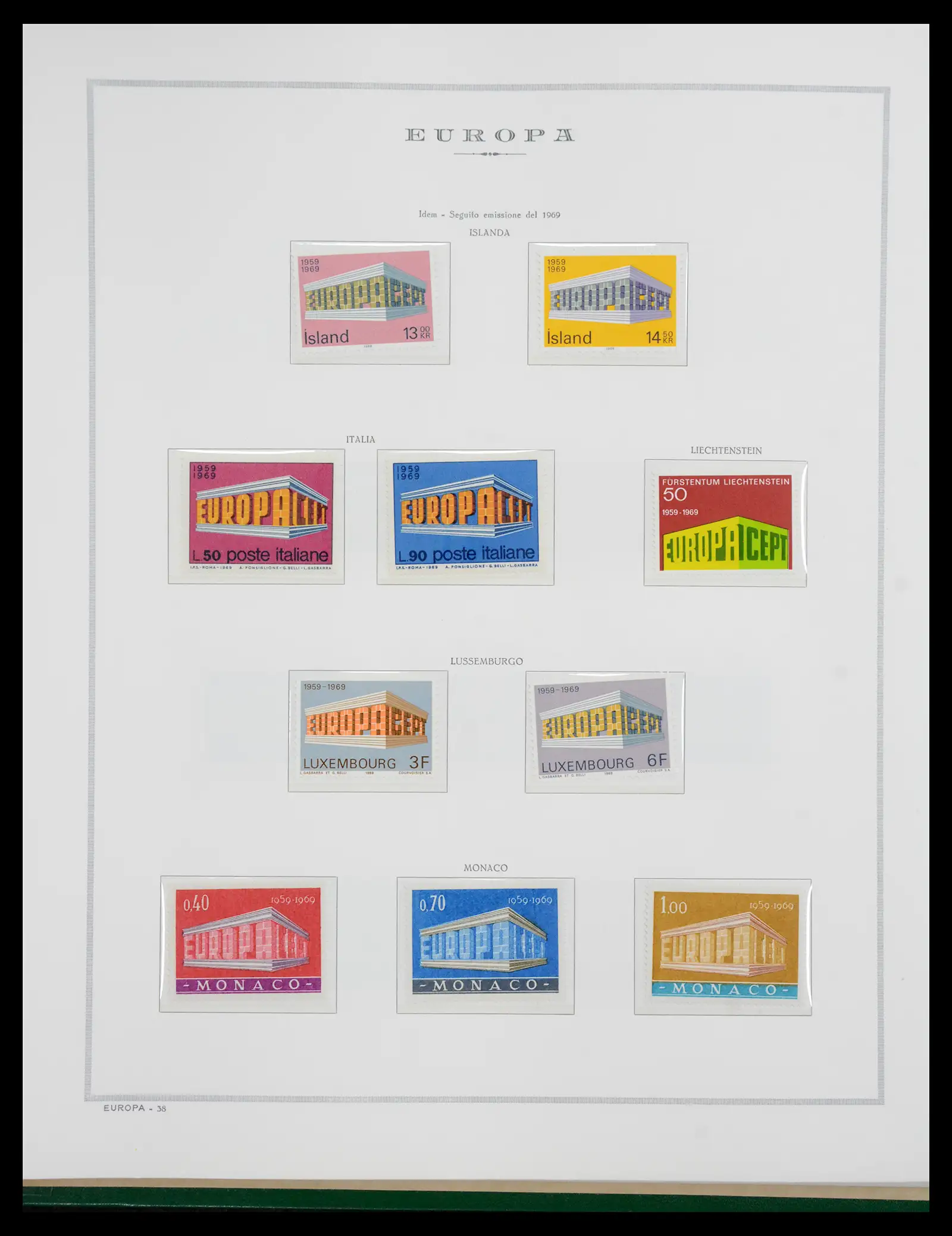 41076 0039 - Postzegelverzameling 41076 Europa Cept 1956-1975.