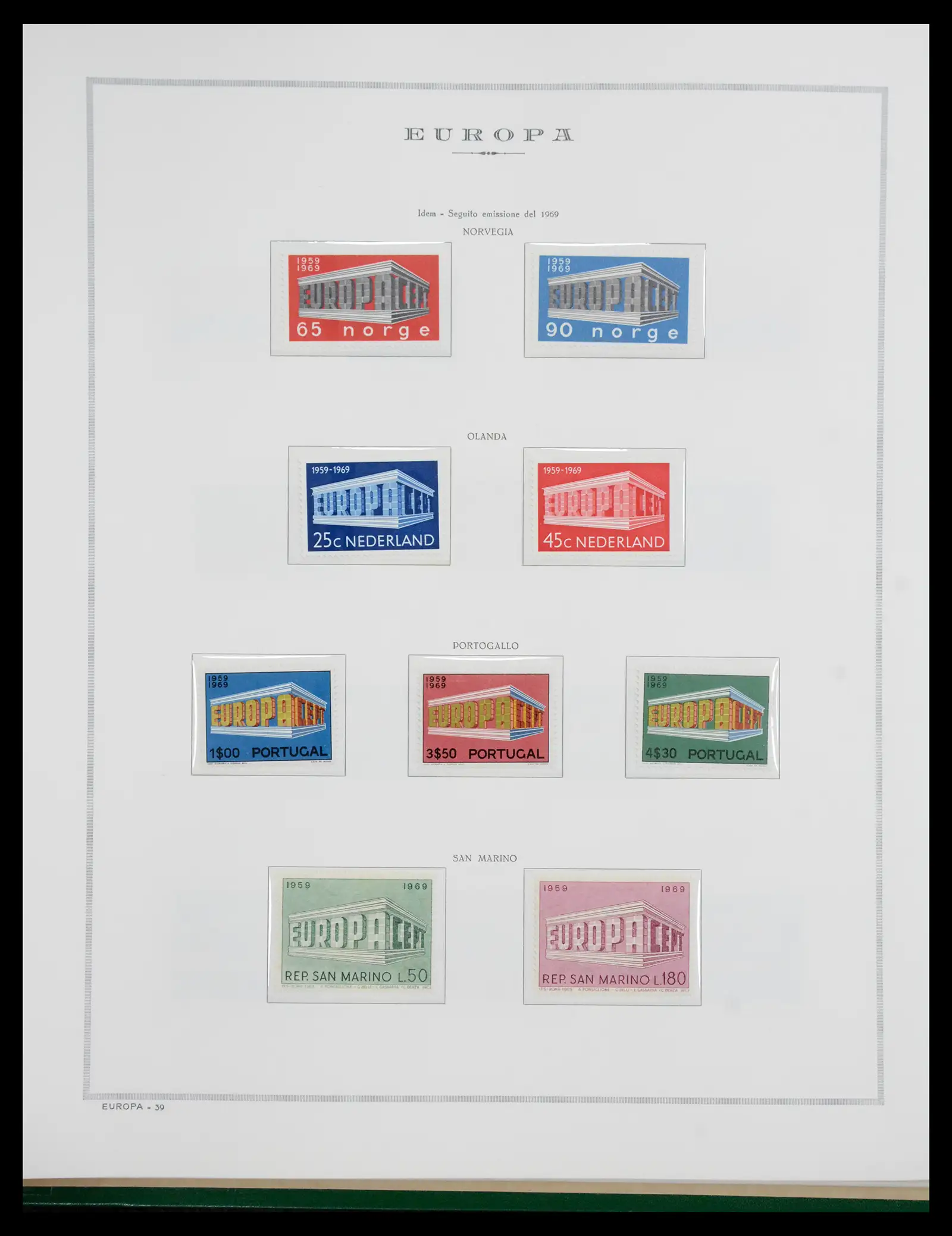 41076 0040 - Postzegelverzameling 41076 Europa Cept 1956-1975.