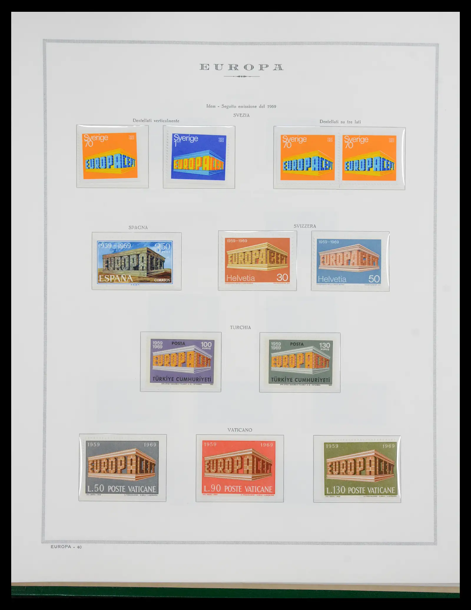 41076 0041 - Postzegelverzameling 41076 Europa Cept 1956-1975.