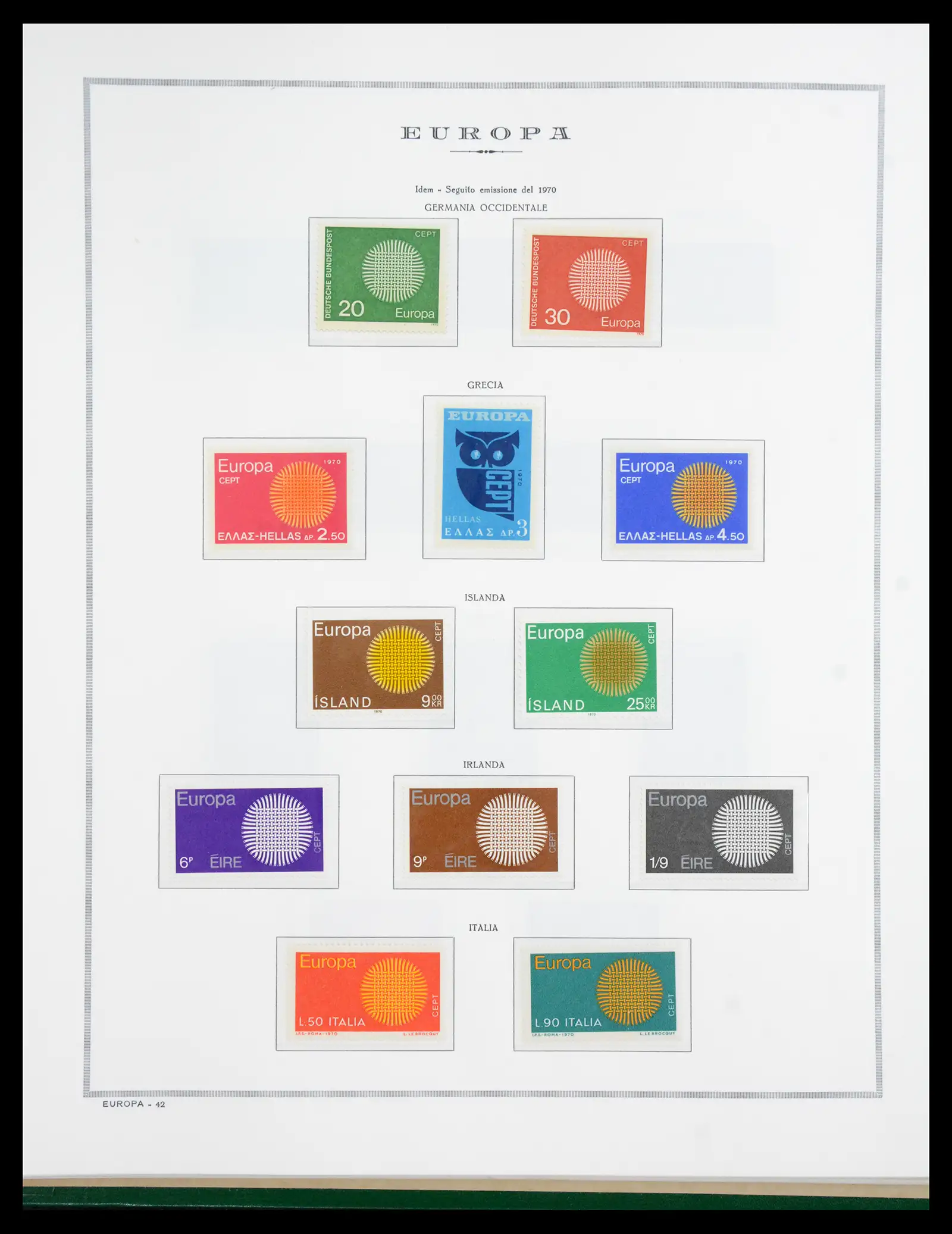 41076 0043 - Postzegelverzameling 41076 Europa Cept 1956-1975.