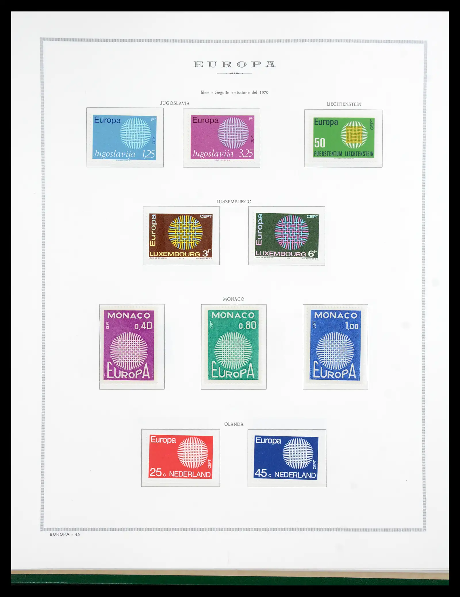 41076 0044 - Postzegelverzameling 41076 Europa Cept 1956-1975.