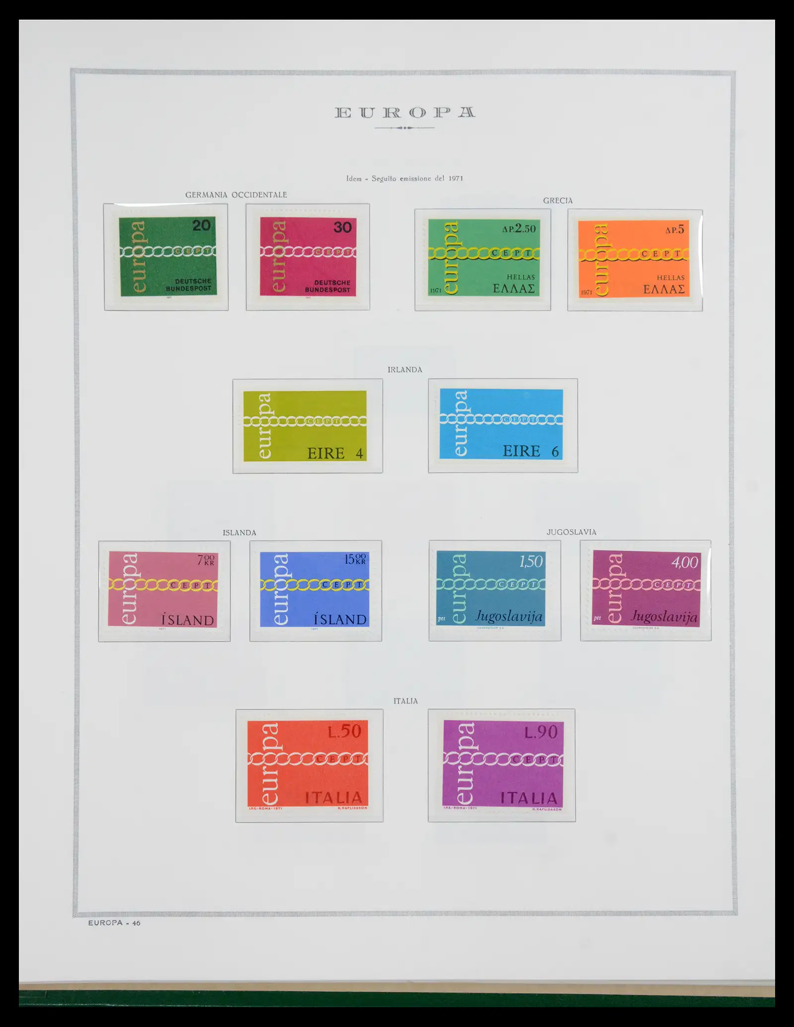 41076 0047 - Postzegelverzameling 41076 Europa Cept 1956-1975.