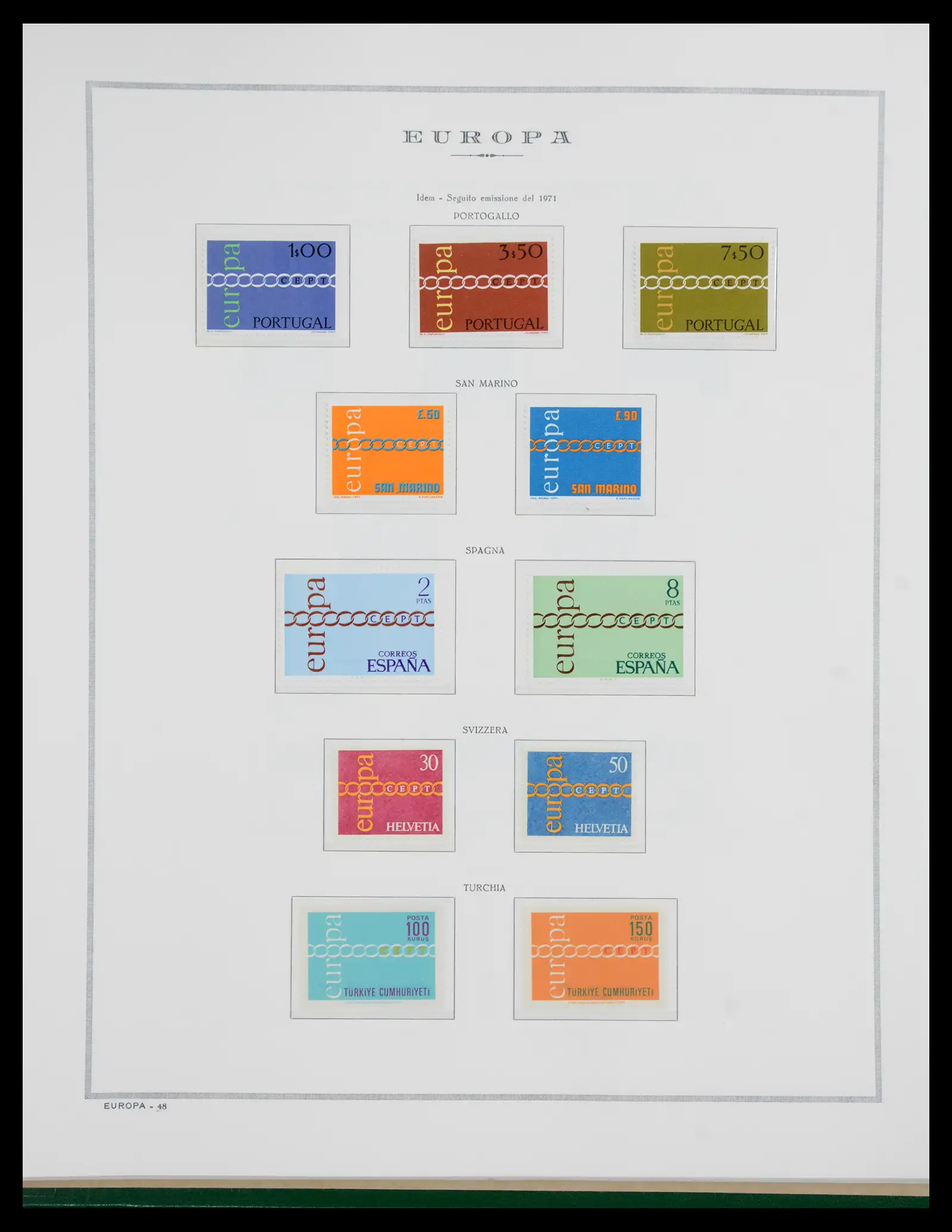 41076 0049 - Postzegelverzameling 41076 Europa Cept 1956-1975.
