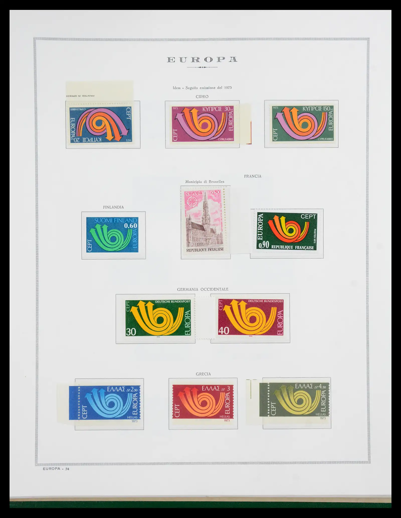41076 0055 - Postzegelverzameling 41076 Europa Cept 1956-1975.