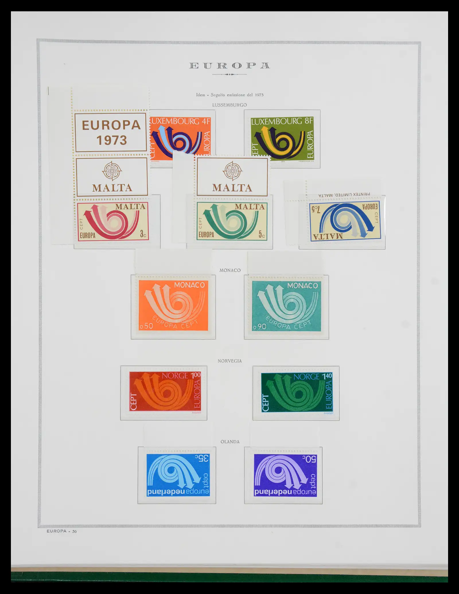 41076 0057 - Postzegelverzameling 41076 Europa Cept 1956-1975.
