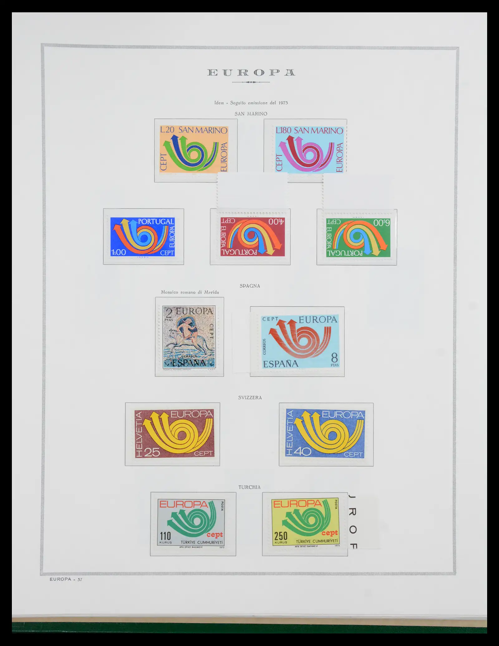 41076 0058 - Postzegelverzameling 41076 Europa Cept 1956-1975.