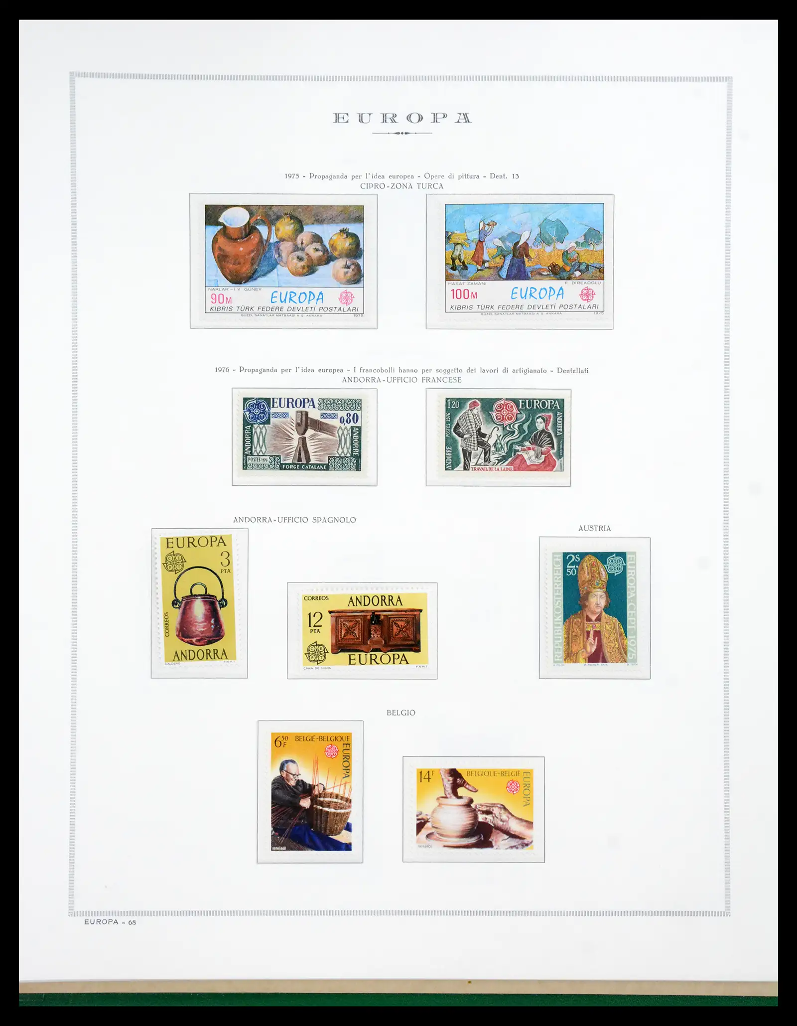 41076 0069 - Postzegelverzameling 41076 Europa Cept 1956-1975.