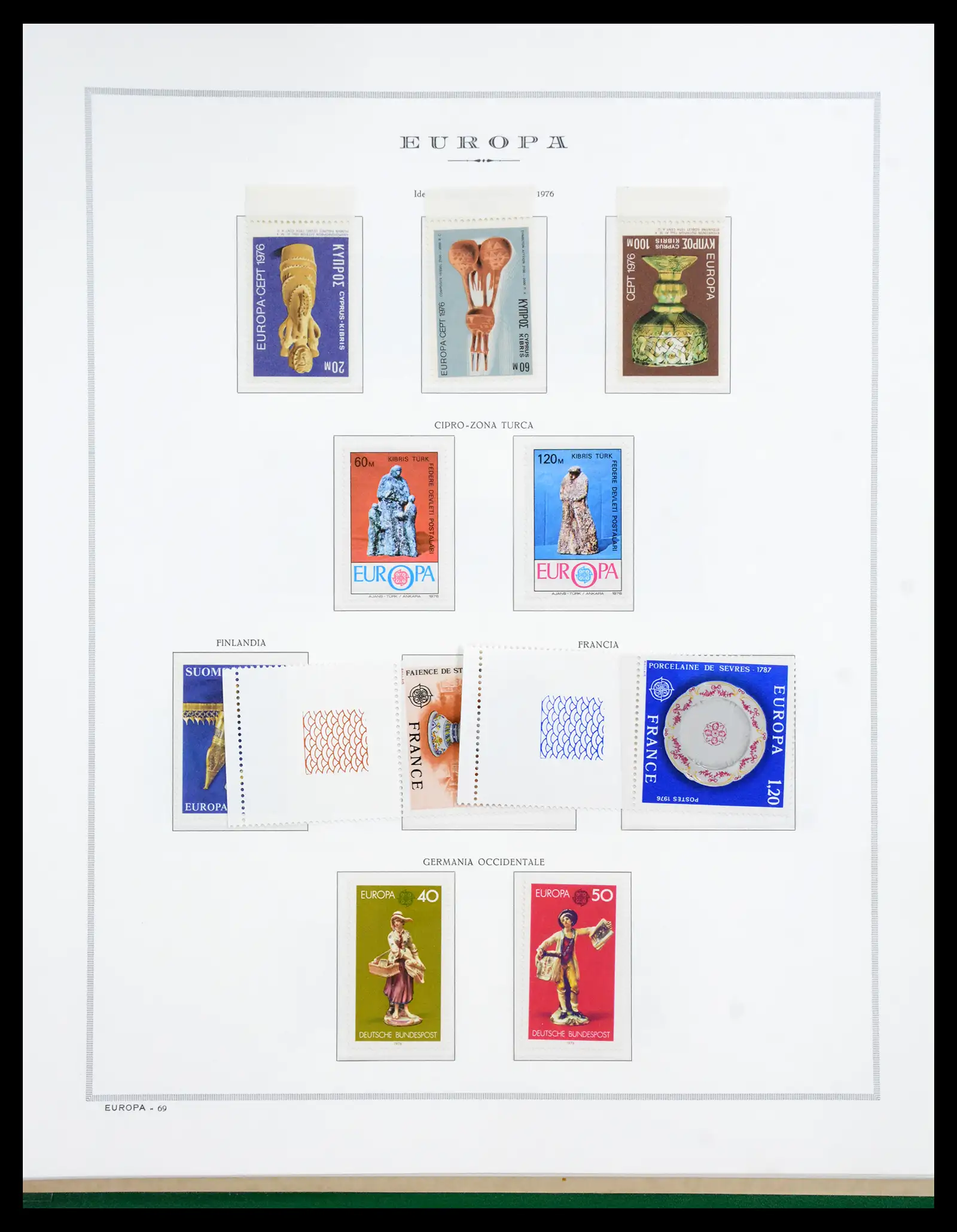 41076 0070 - Postzegelverzameling 41076 Europa Cept 1956-1975.