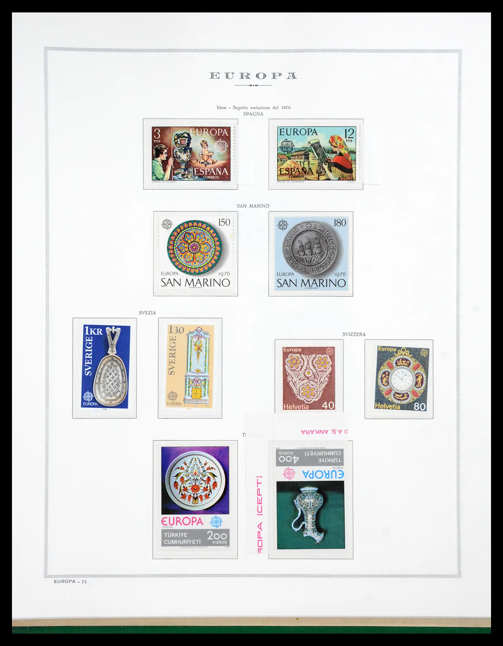 41076 0074 - Postzegelverzameling 41076 Europa Cept 1956-1975.
