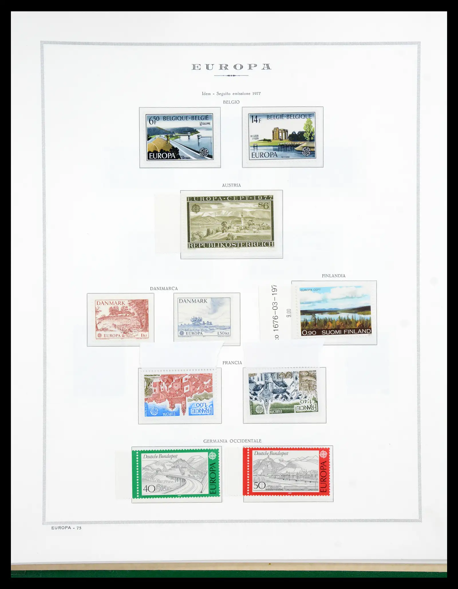 41076 0077 - Postzegelverzameling 41076 Europa Cept 1956-1975.