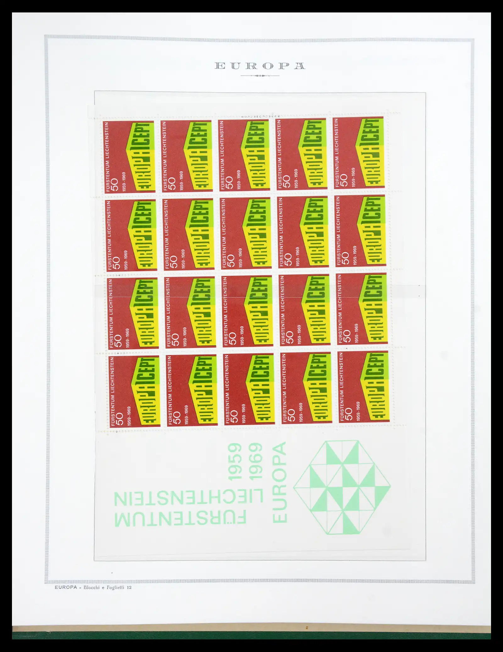 41076 0100 - Postzegelverzameling 41076 Europa Cept 1956-1975.