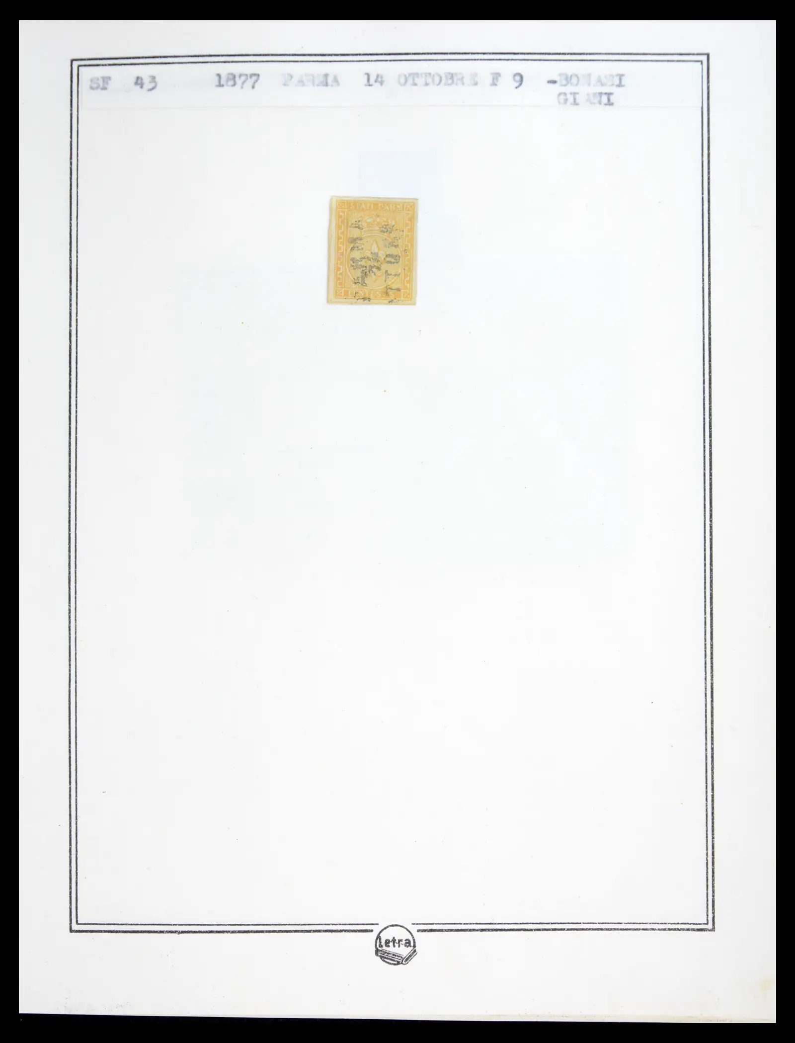 41081 0021 - Stamp collection 41081 Parma reference collection 1852-1859.