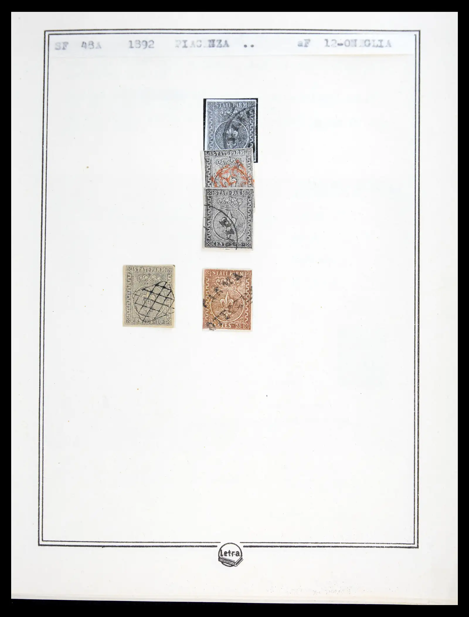 41081 0026 - Stamp collection 41081 Parma reference collection 1852-1859.