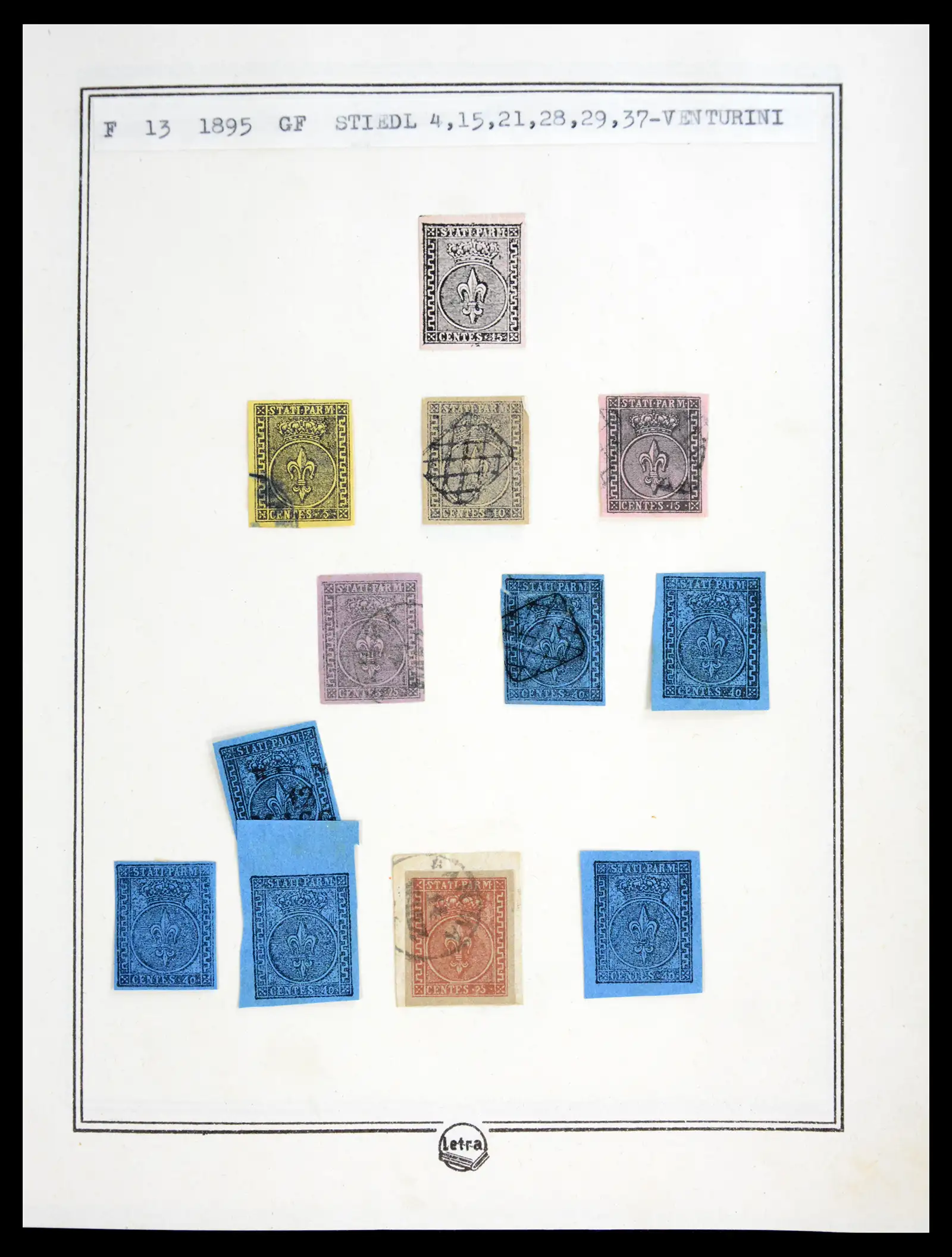 41081 0028 - Stamp collection 41081 Parma reference collection 1852-1859.