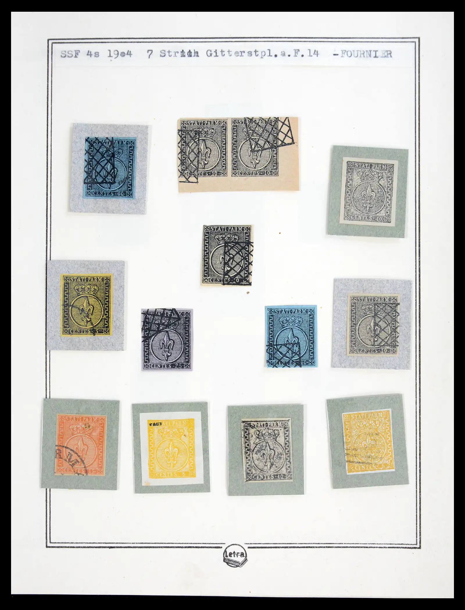 41081 0031 - Stamp collection 41081 Parma reference collection 1852-1859.