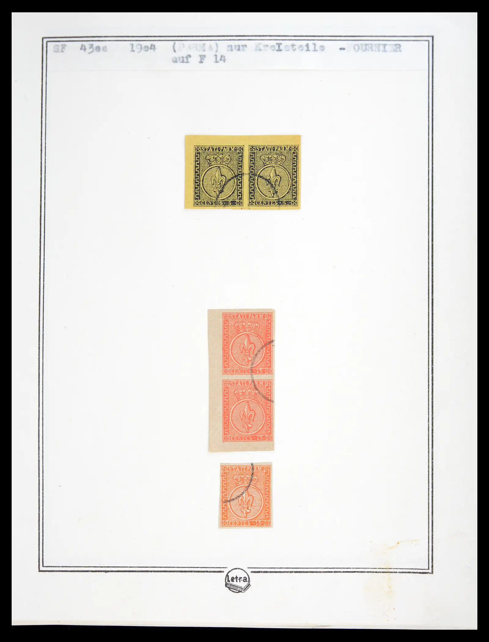 41081 0033 - Stamp collection 41081 Parma reference collection 1852-1859.