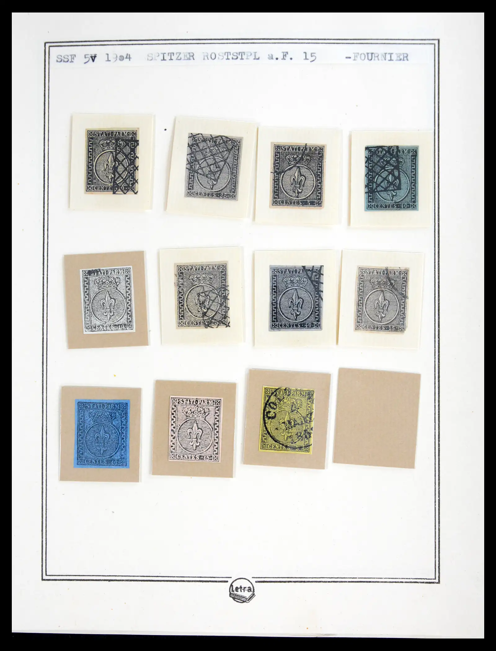 41081 0035 - Stamp collection 41081 Parma reference collection 1852-1859.
