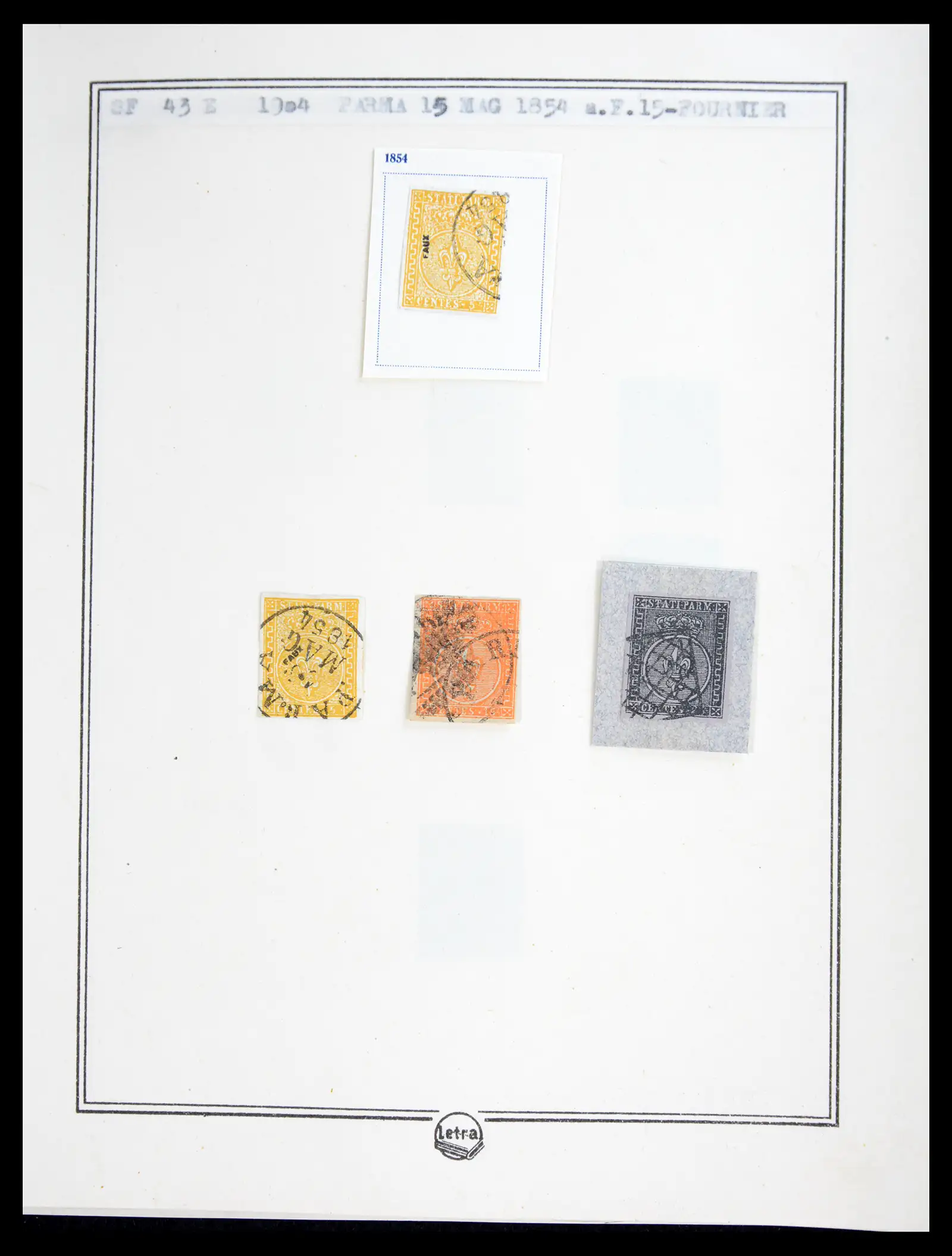 41081 0040 - Stamp collection 41081 Parma reference collection 1852-1859.