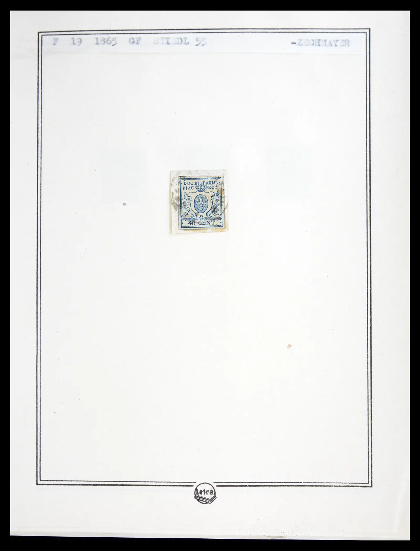 41081 0047 - Stamp collection 41081 Parma reference collection 1852-1859.