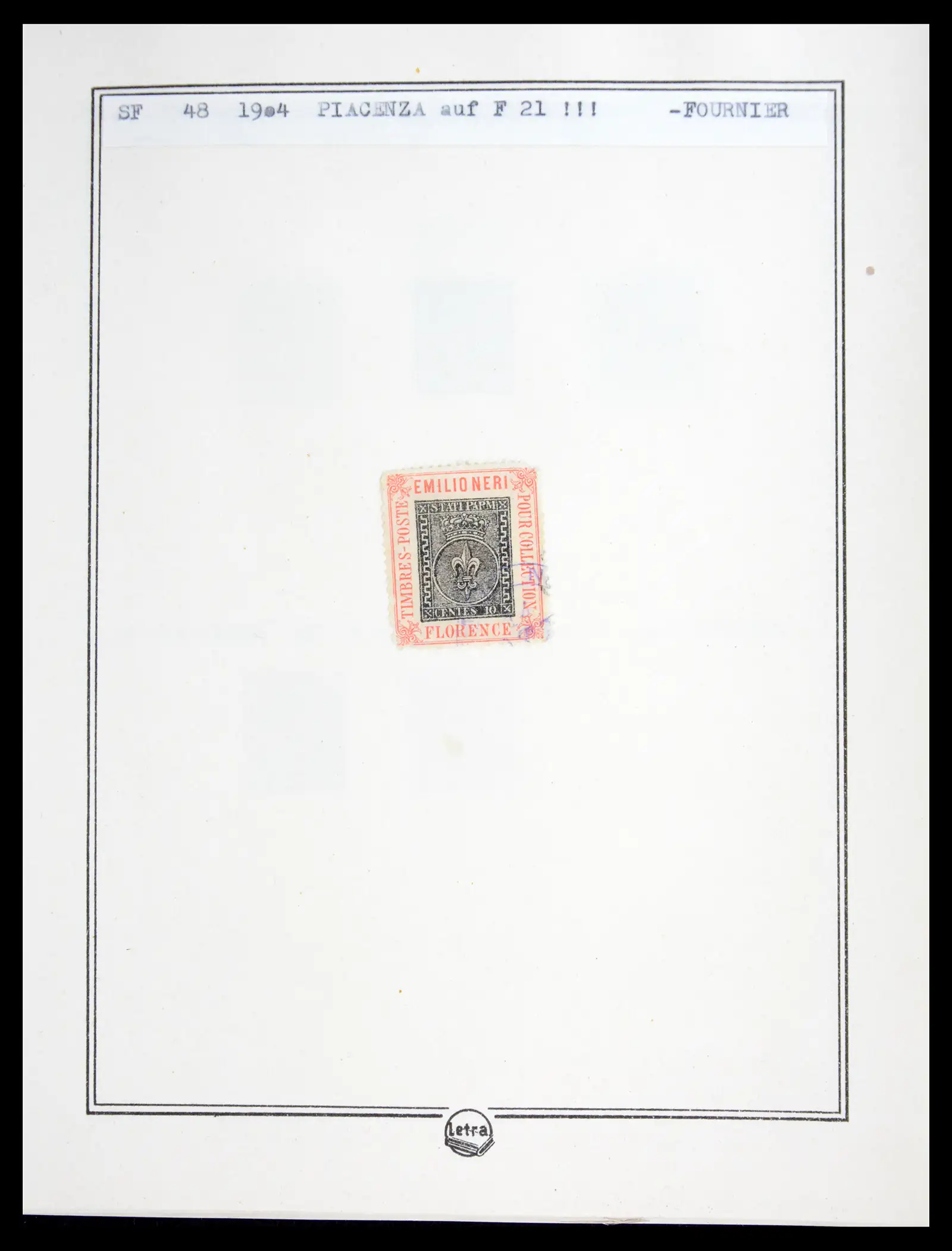 41081 0051 - Stamp collection 41081 Parma reference collection 1852-1859.